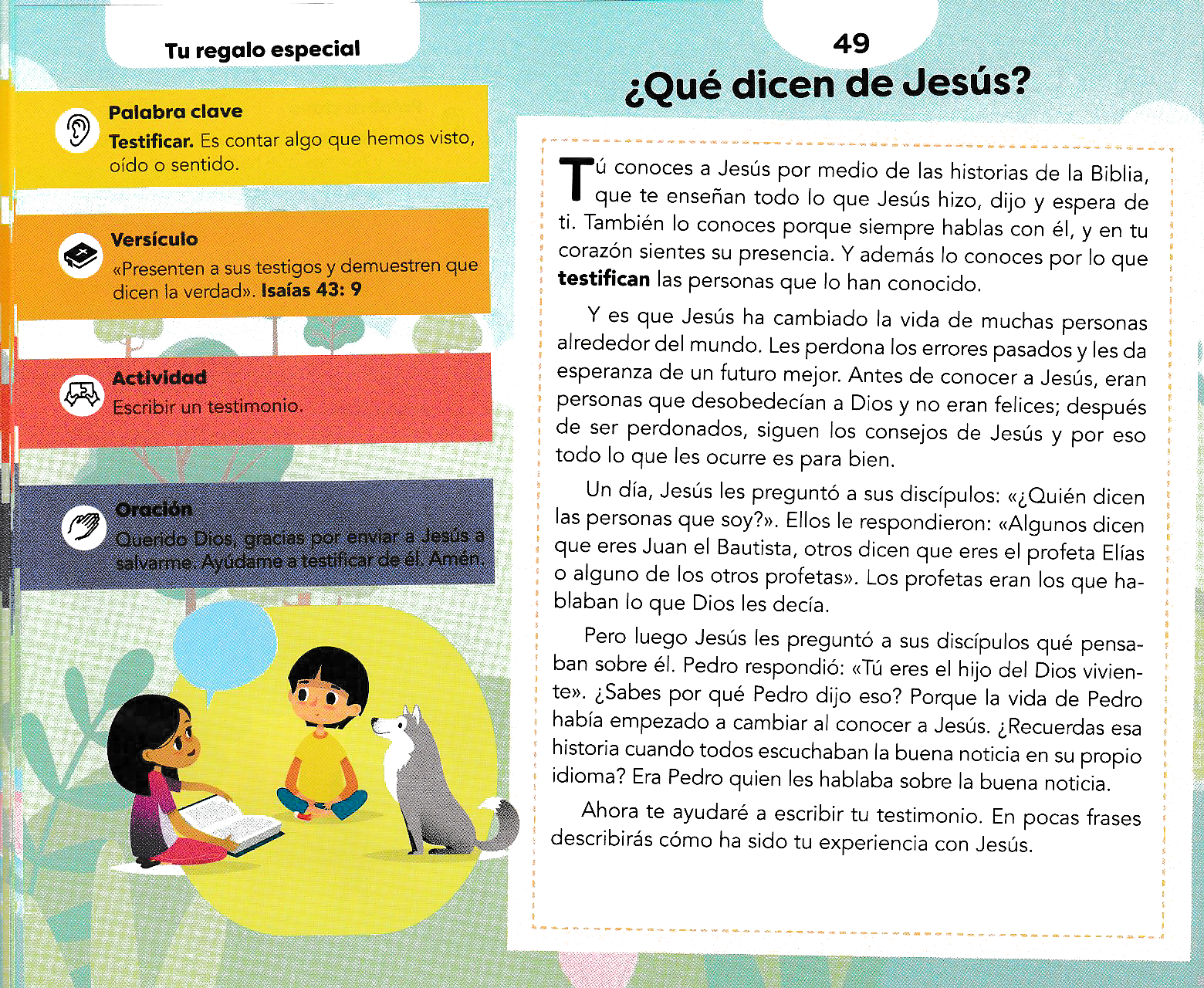 Página ilustrada del devocional