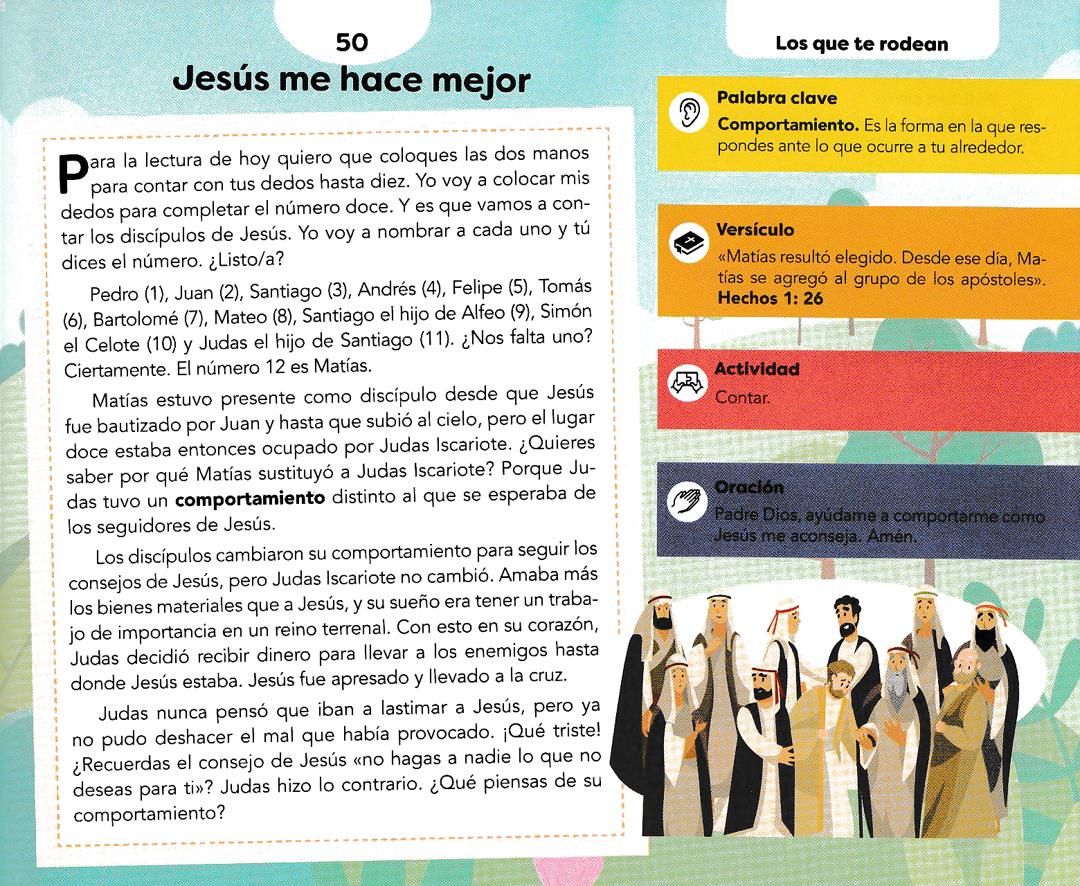 Página ilustrada del devocional