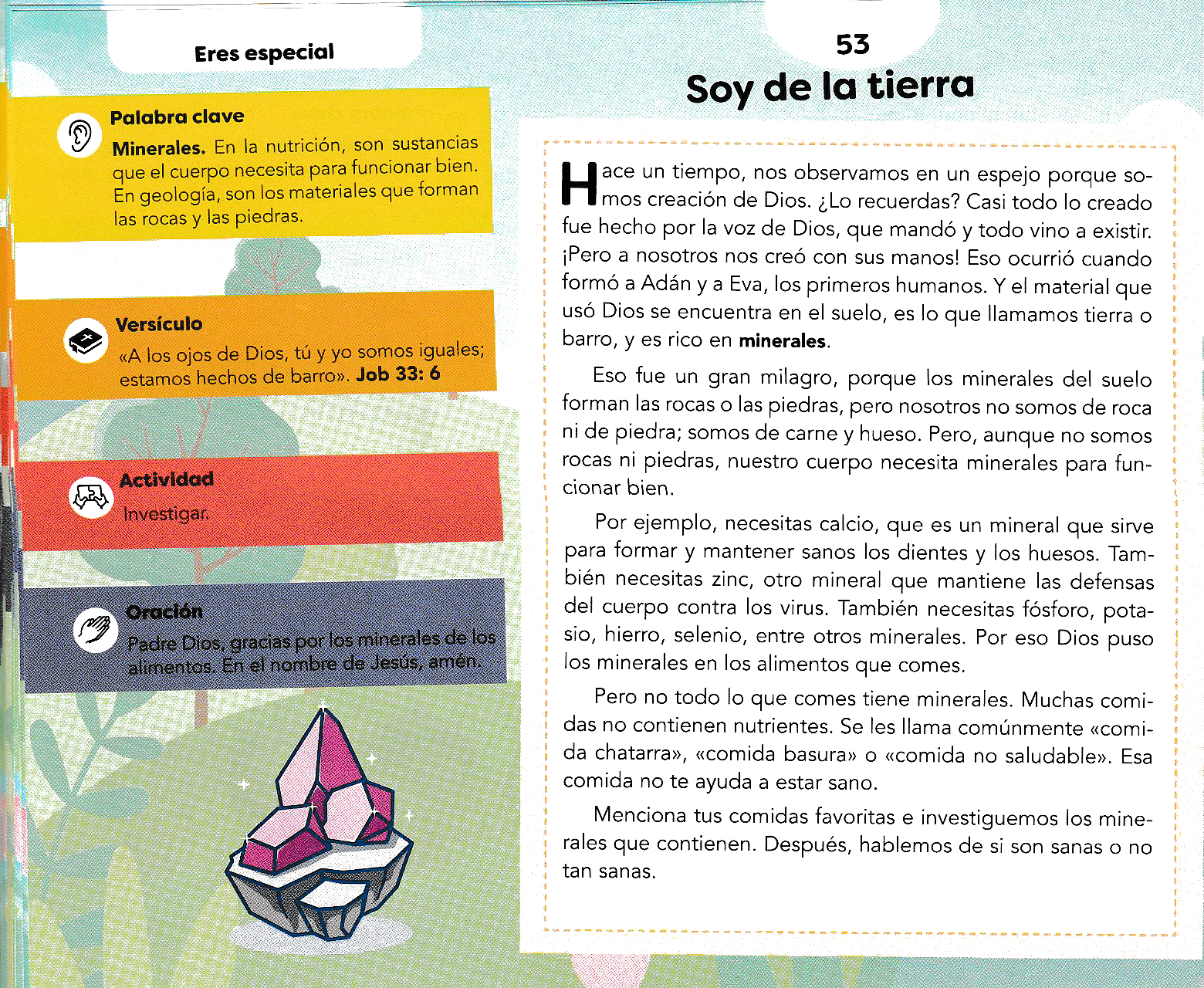 Página ilustrada del devocional