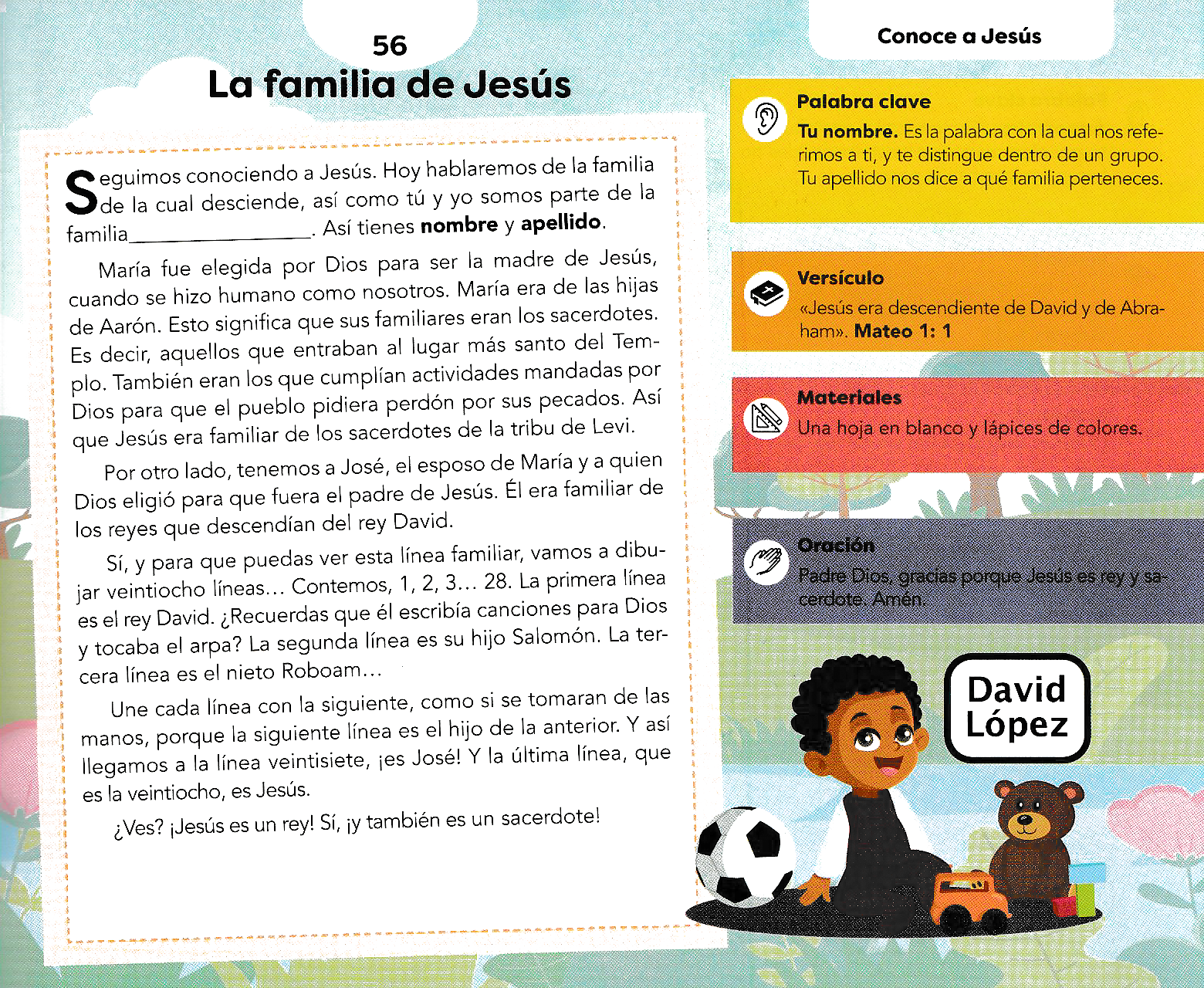 Página ilustrada del devocional