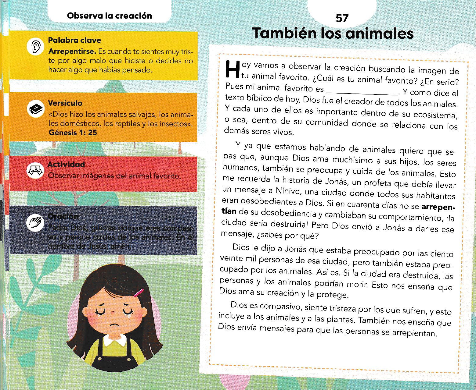 Página ilustrada del devocional