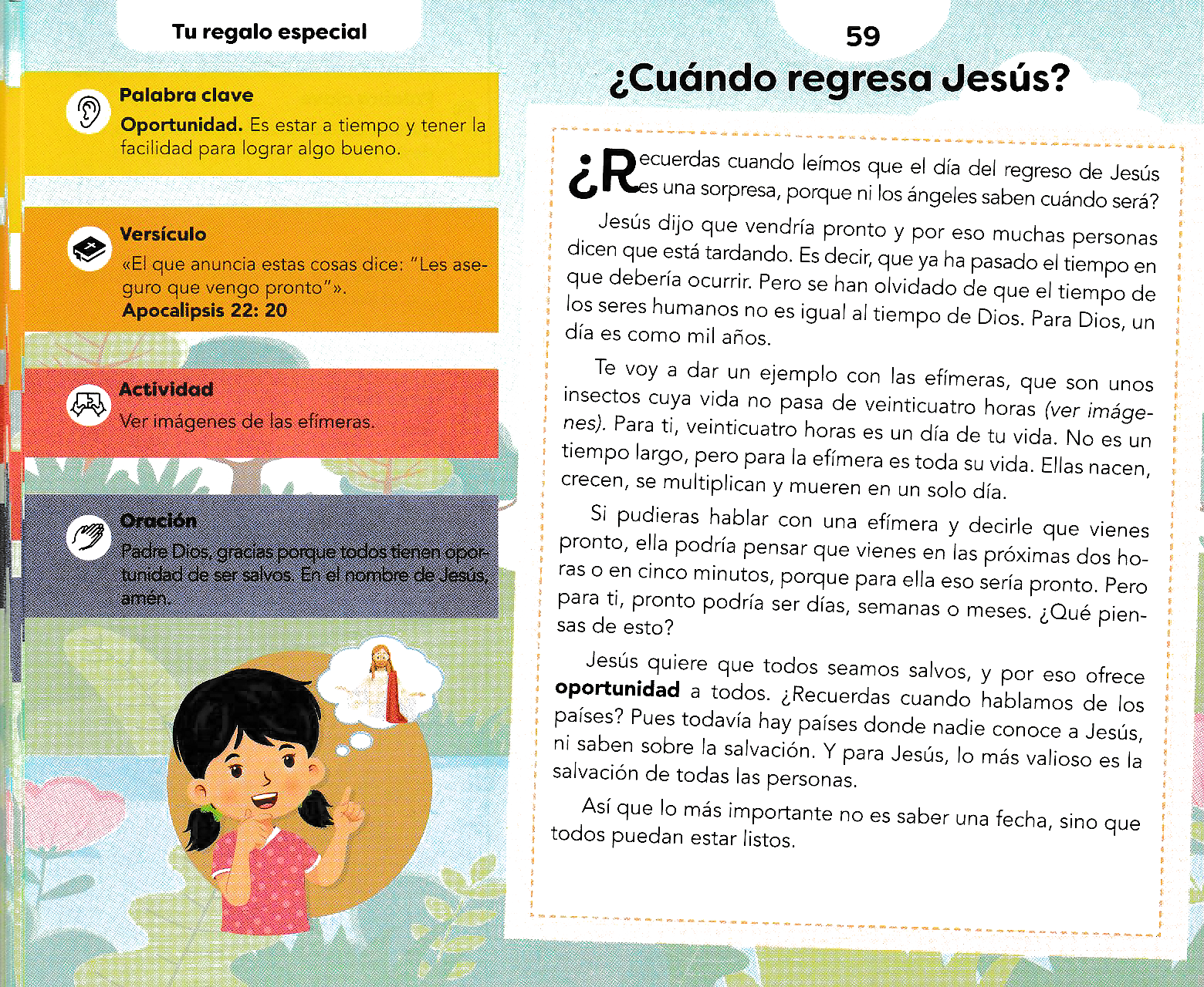 Página ilustrada del devocional