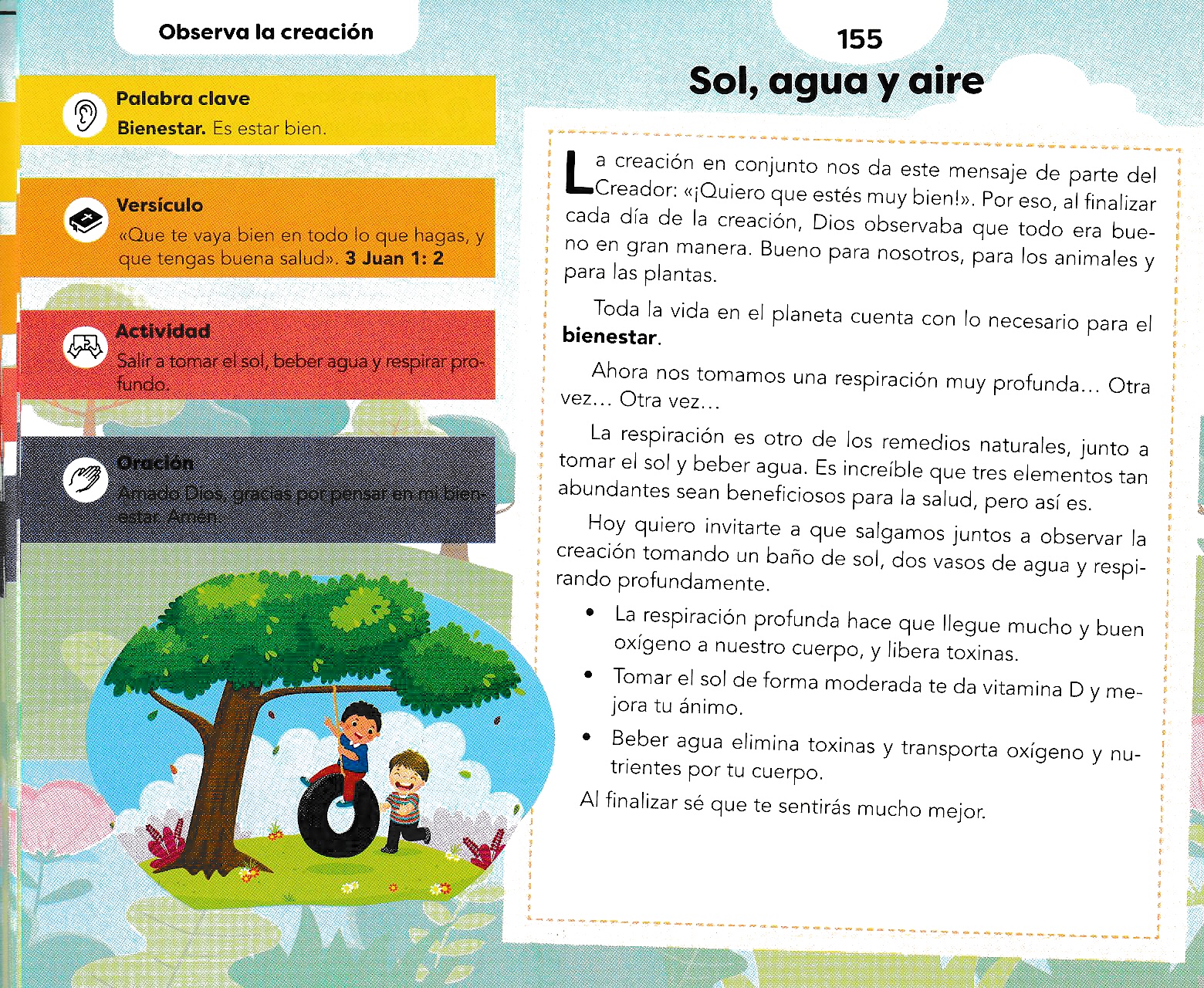 Página ilustrada del devocional