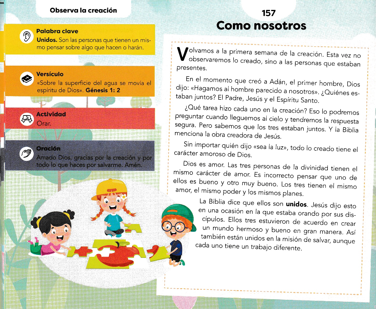 Página ilustrada del devocional