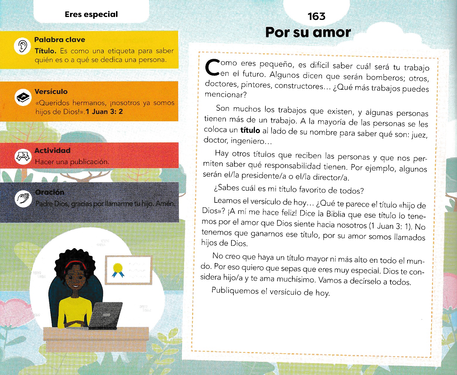 Página ilustrada del devocional