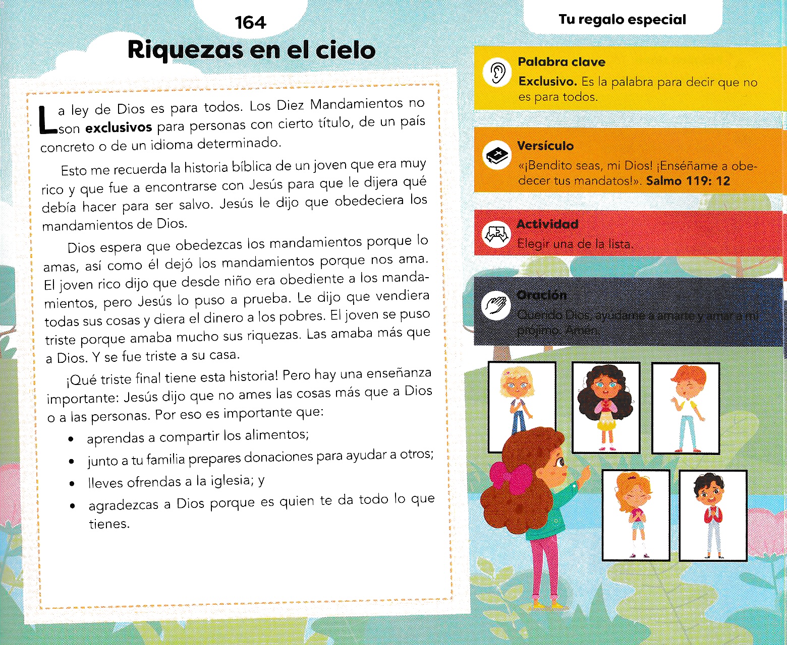 Página ilustrada del devocional