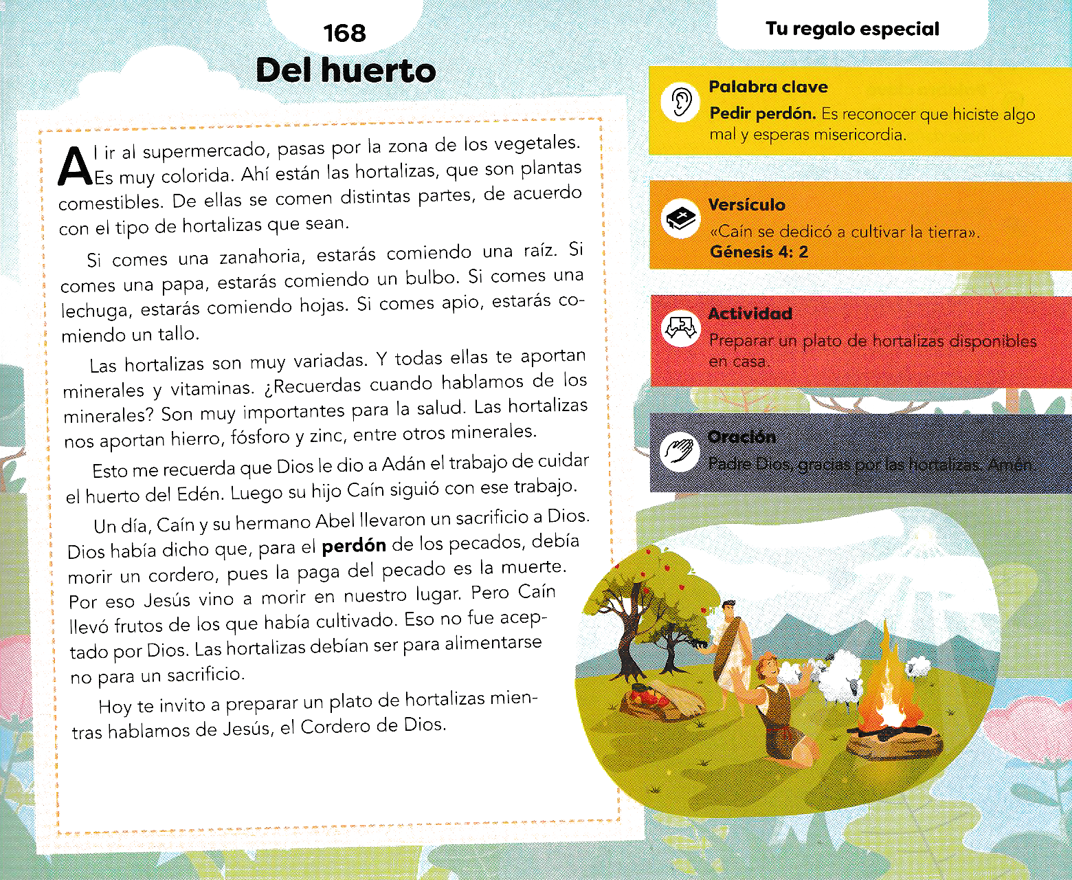 Página ilustrada del devocional