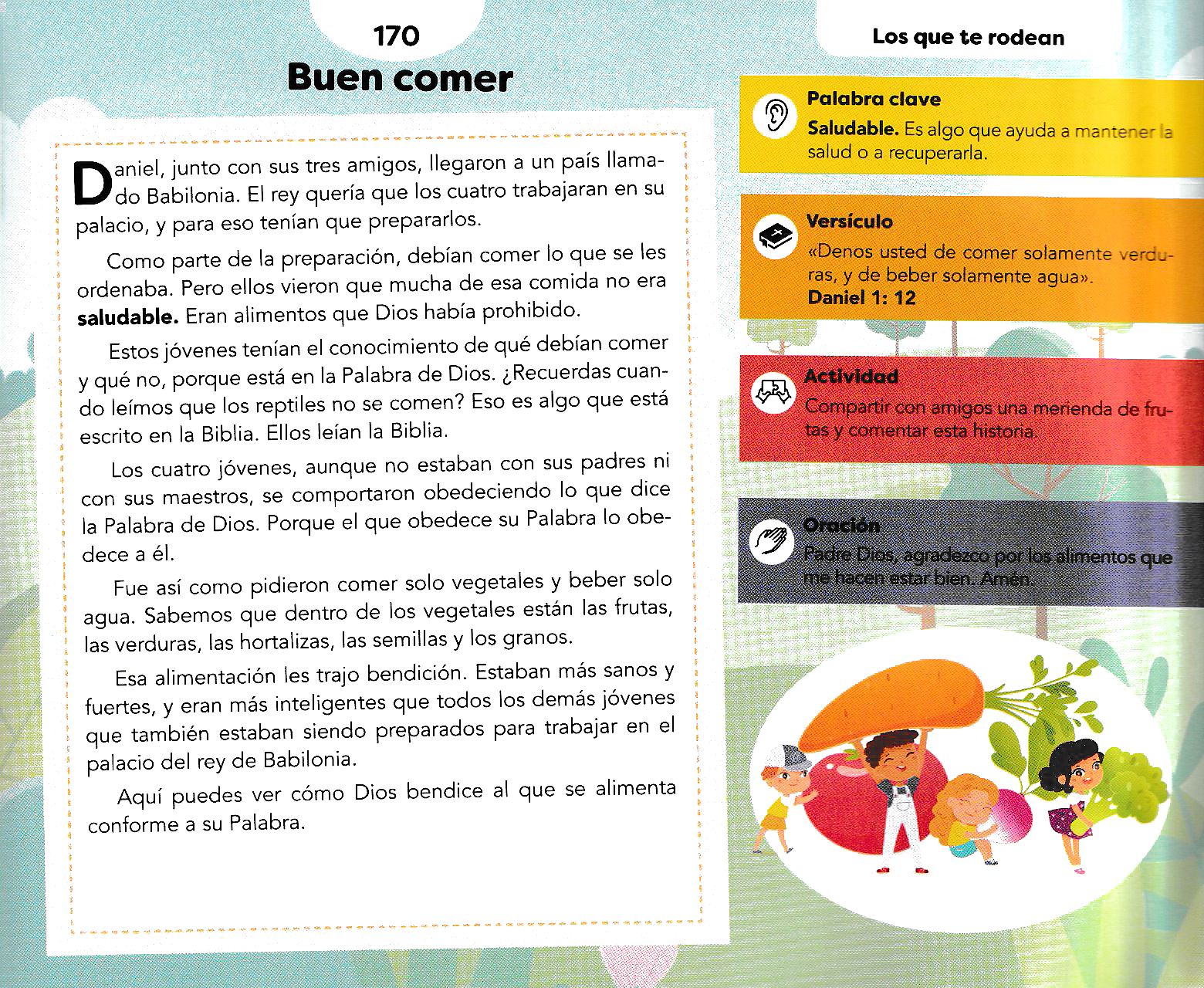 Página ilustrada del devocional