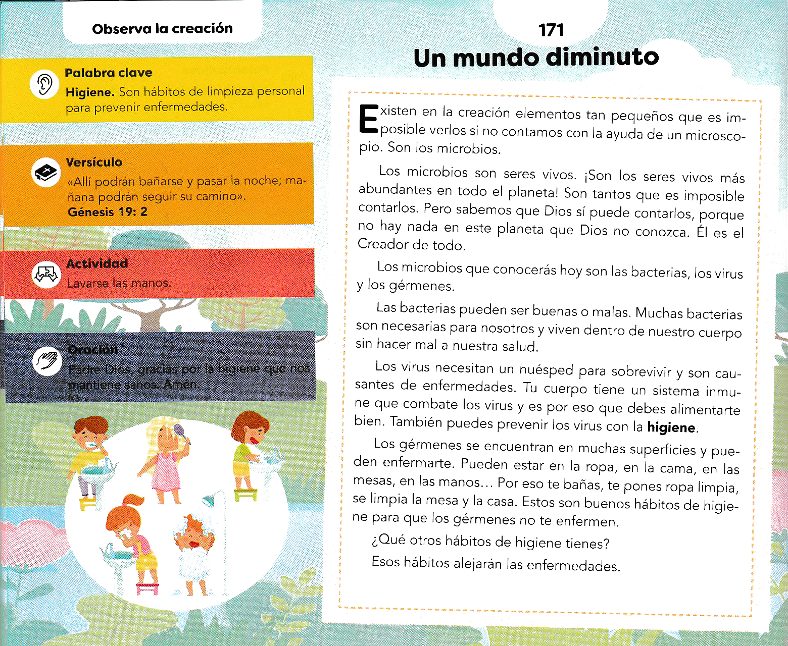 Página ilustrada del devocional