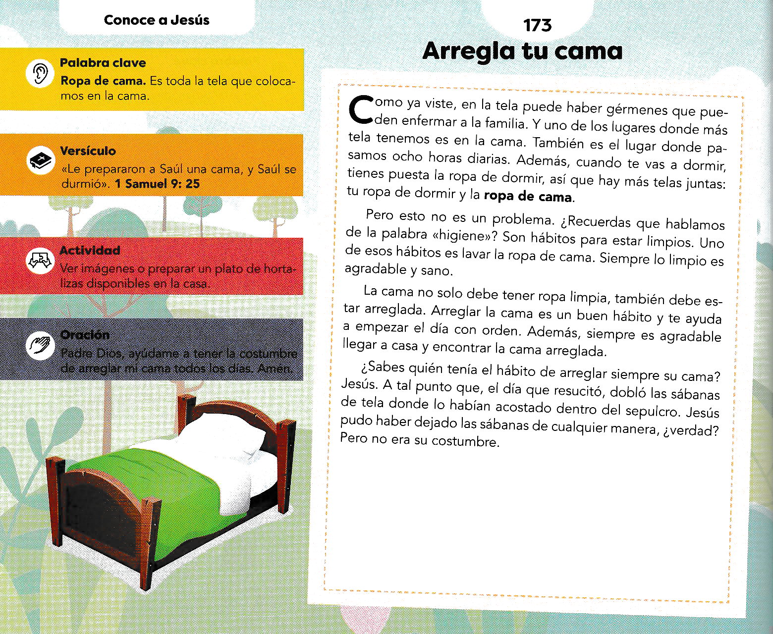 Página ilustrada del devocional