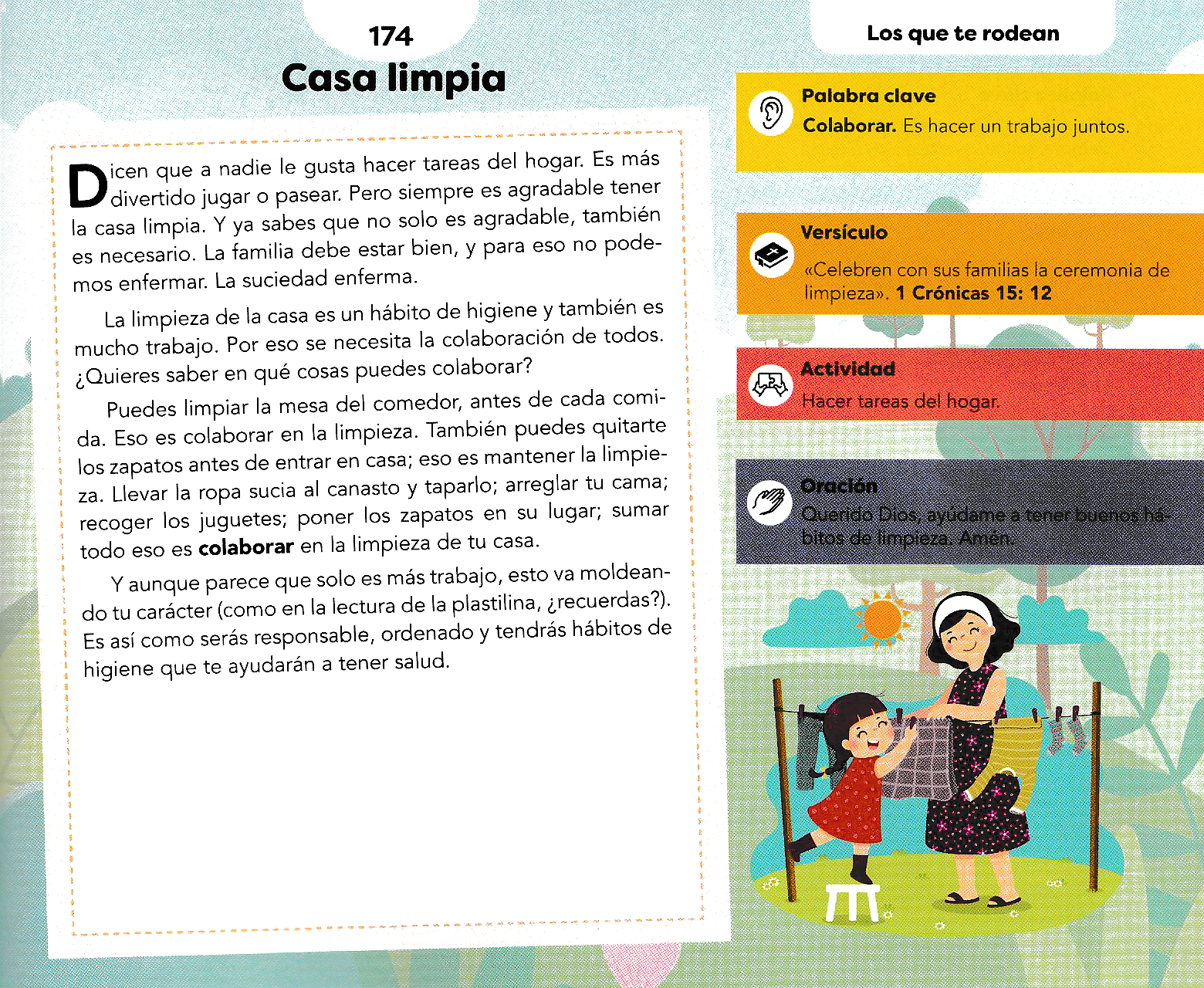 Página ilustrada del devocional