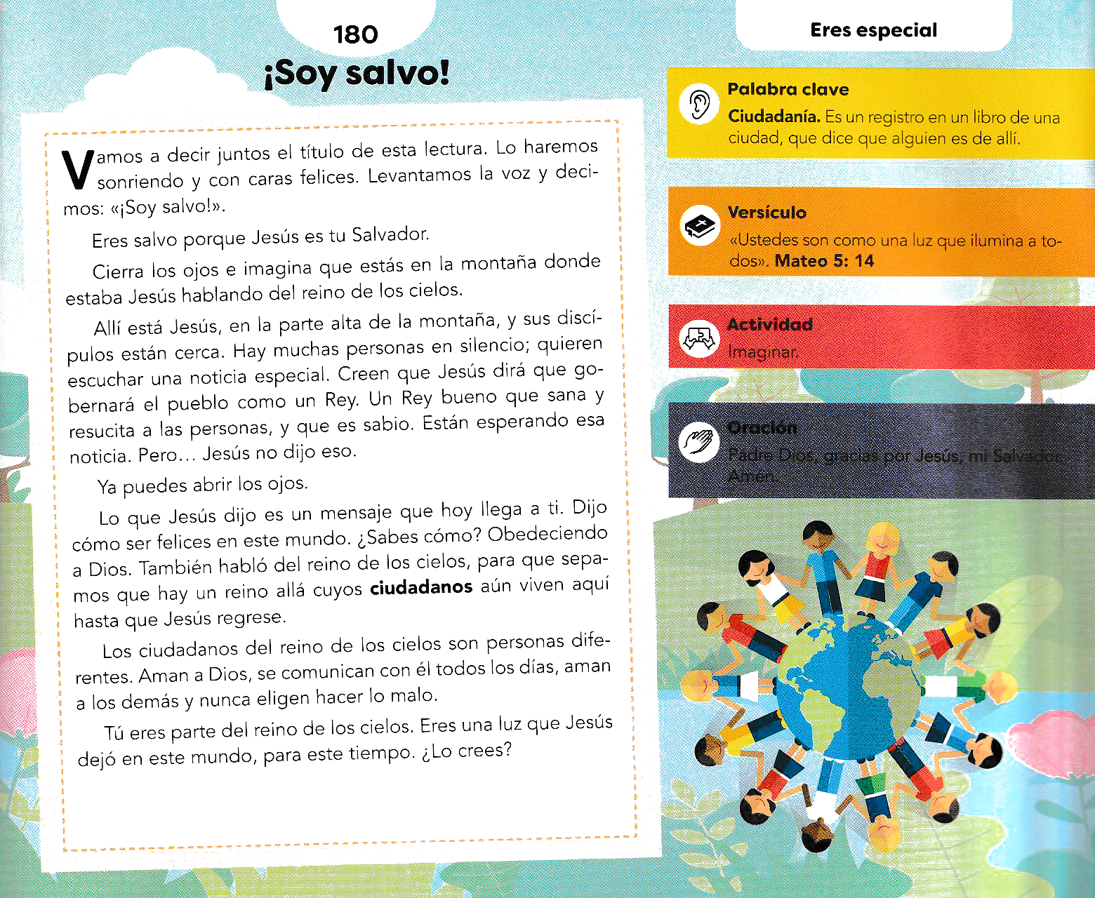 Página ilustrada del devocional