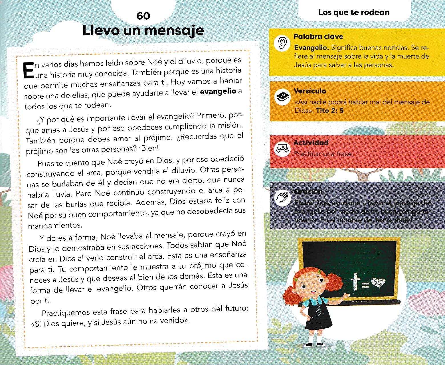 Página ilustrada del devocional