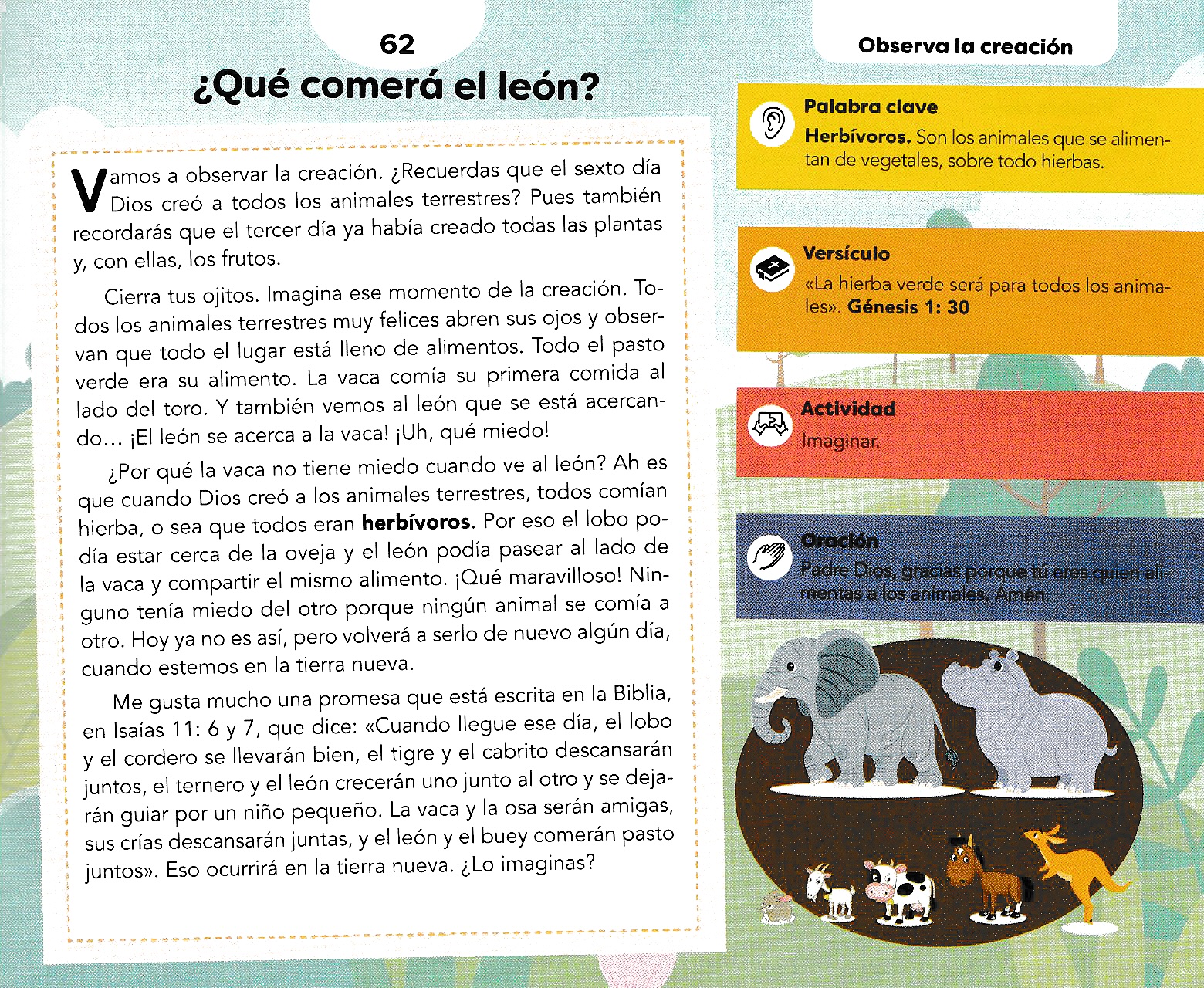 Página ilustrada del devocional