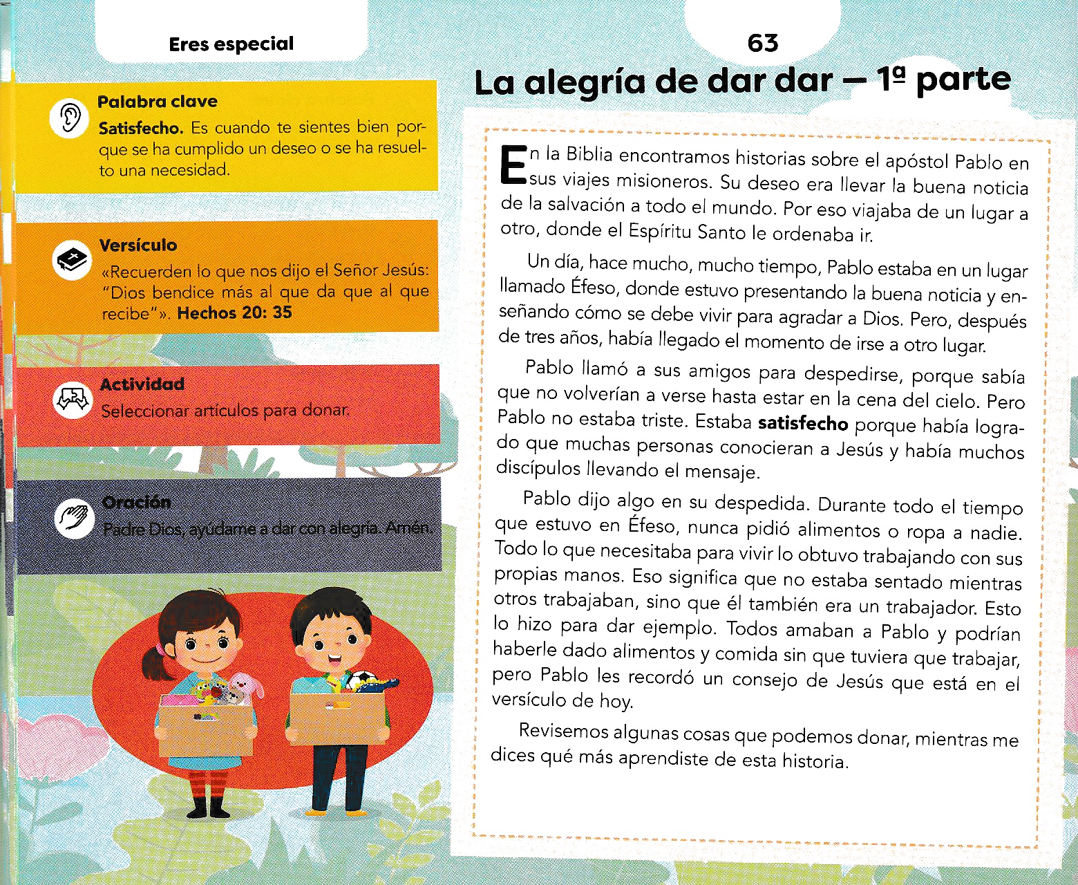 Página ilustrada del devocional