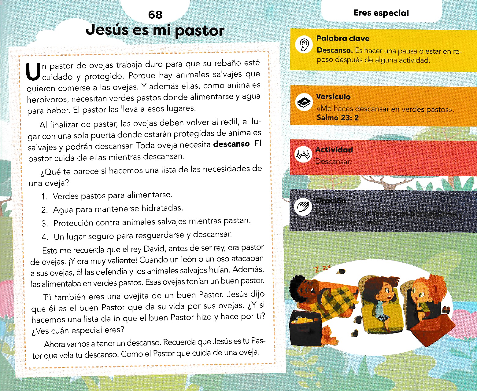 Página ilustrada del devocional