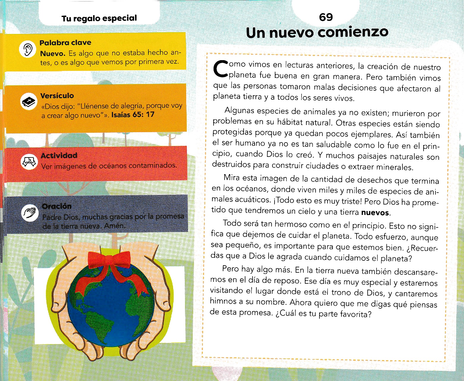 Página ilustrada del devocional
