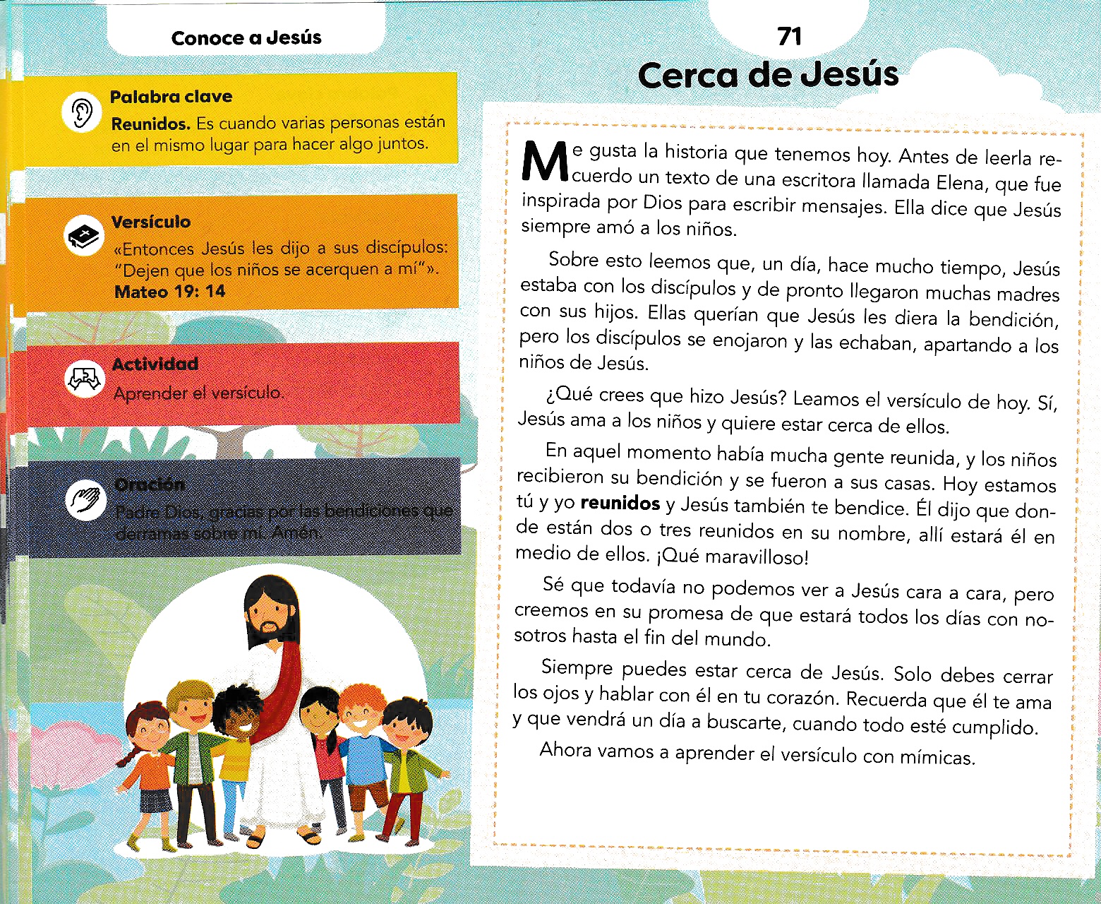 Página ilustrada del devocional