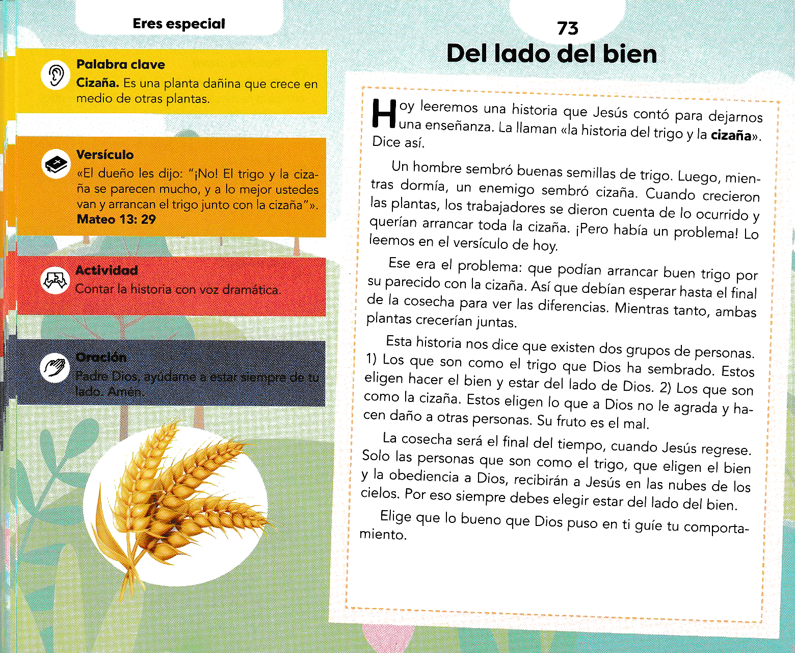 Página ilustrada del devocional