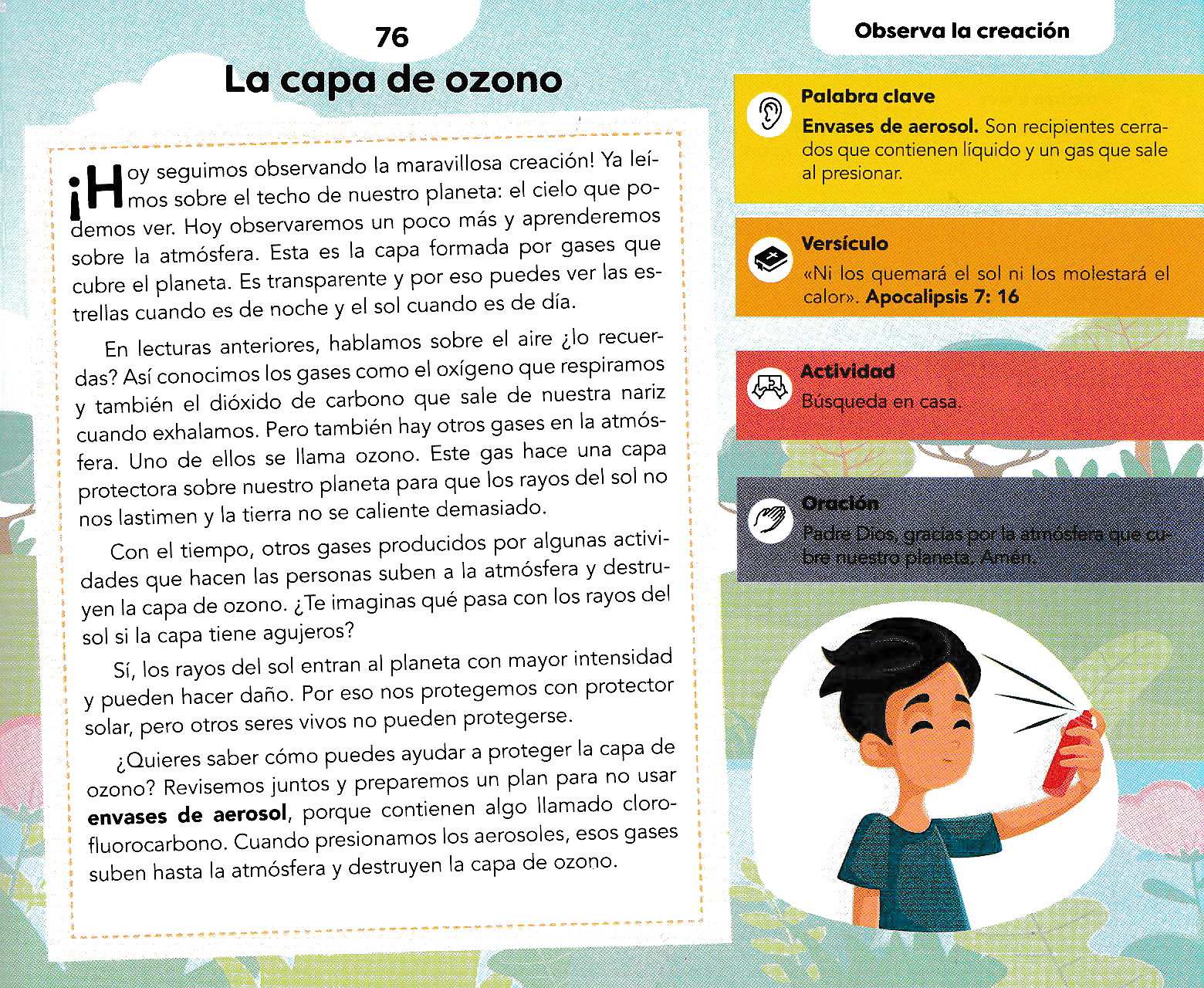 Página ilustrada del devocional