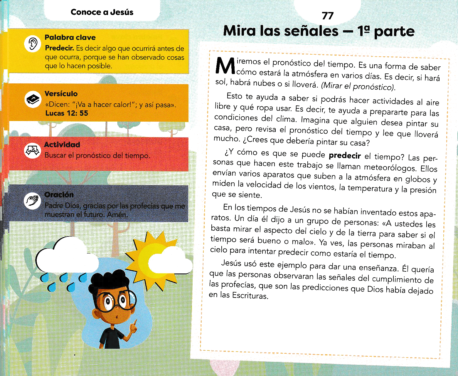 Página ilustrada del devocional