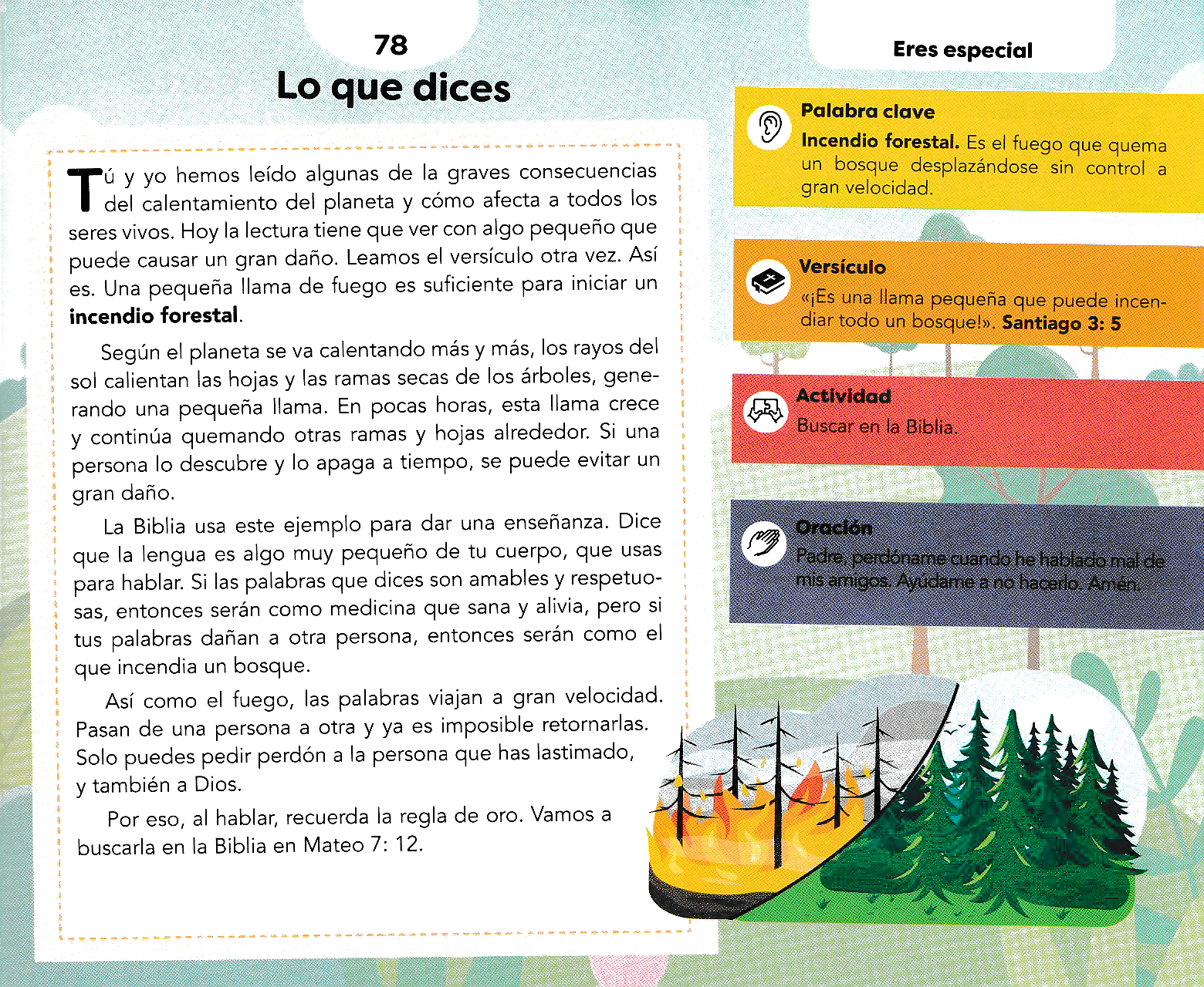 Página ilustrada del devocional