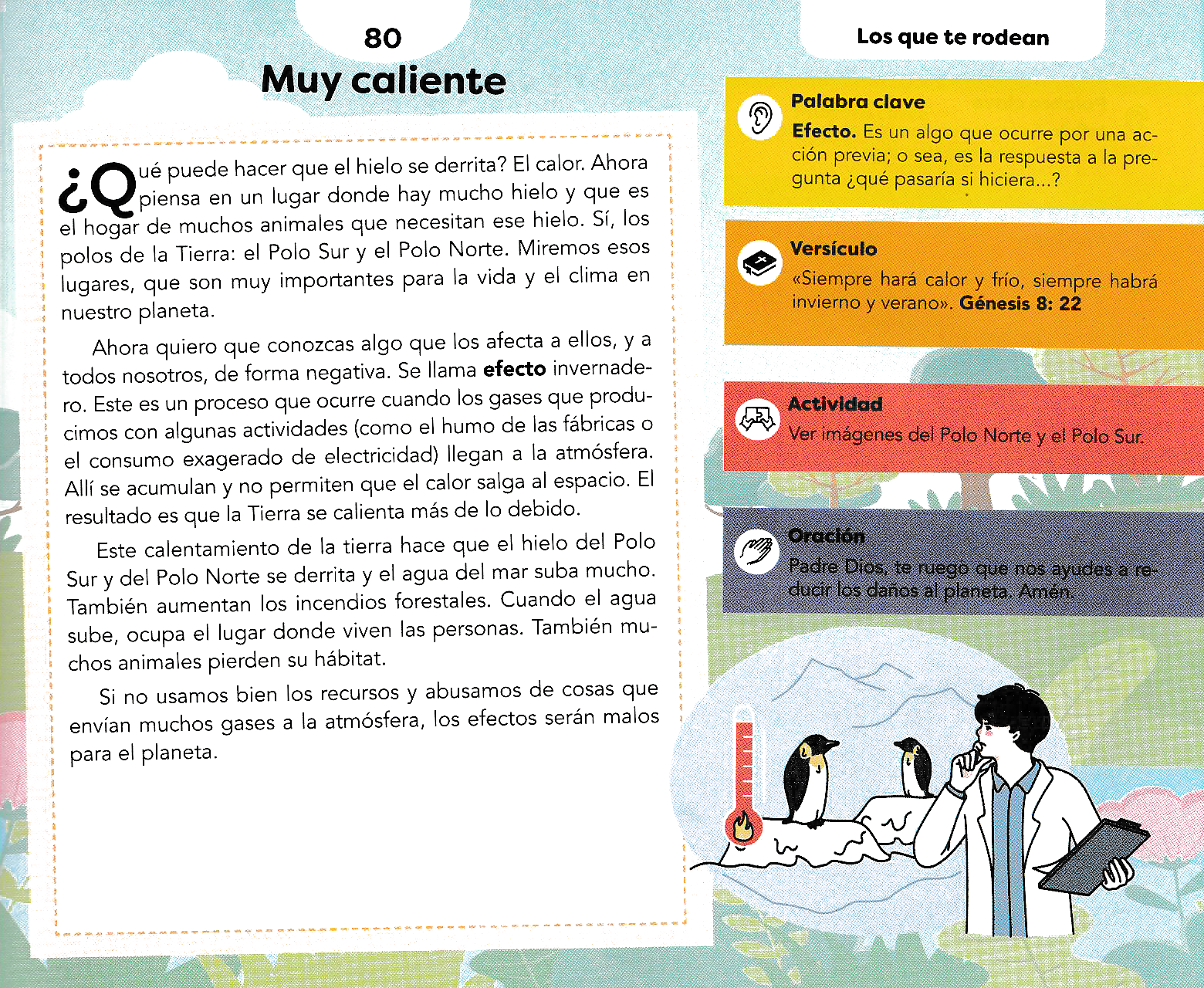 Página ilustrada del devocional