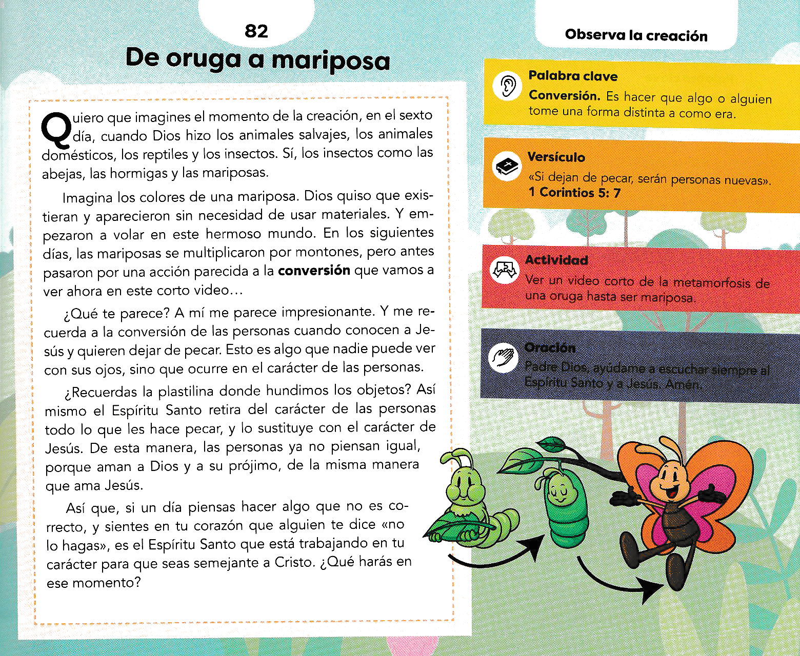 Página ilustrada del devocional