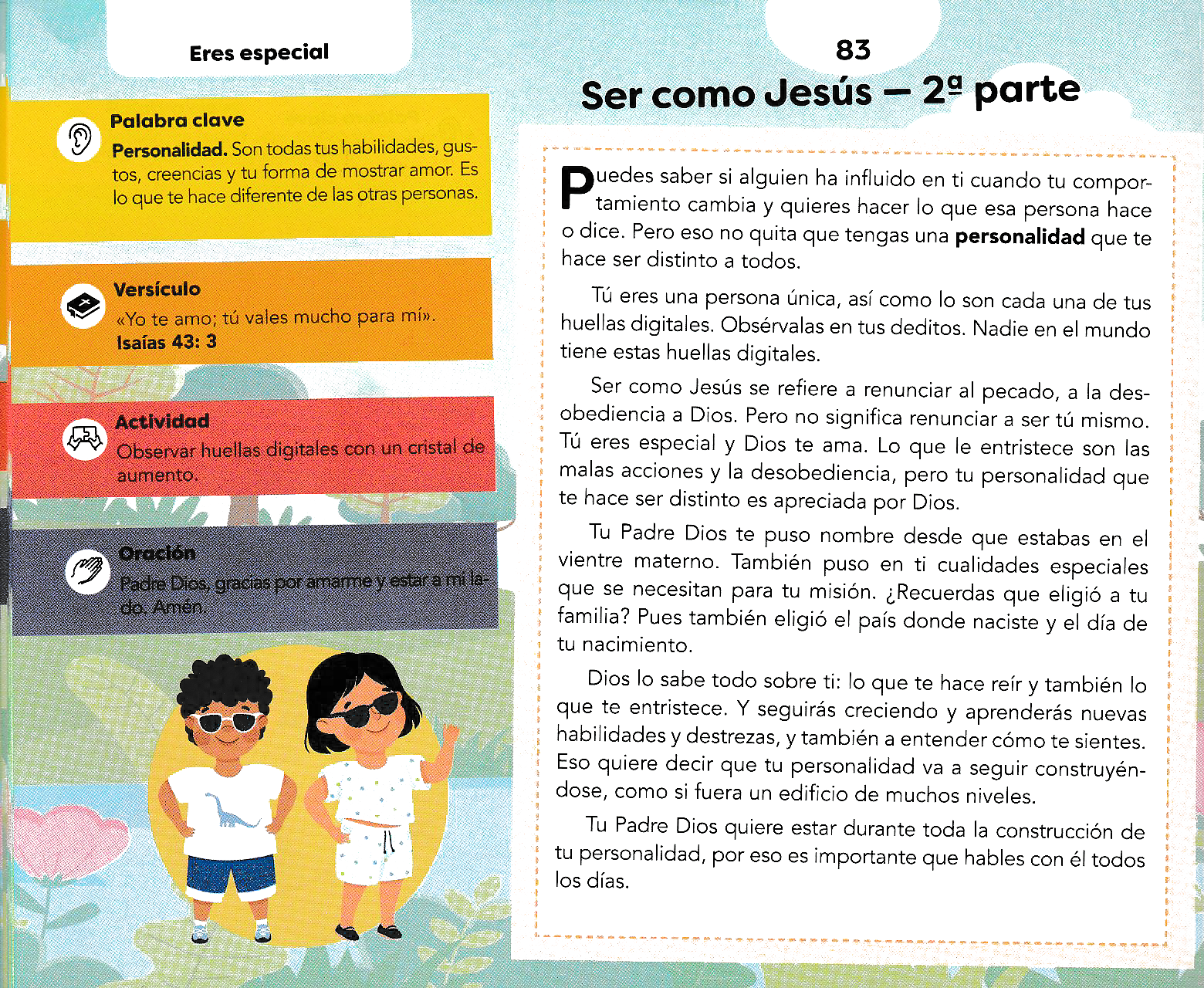 Página ilustrada del devocional