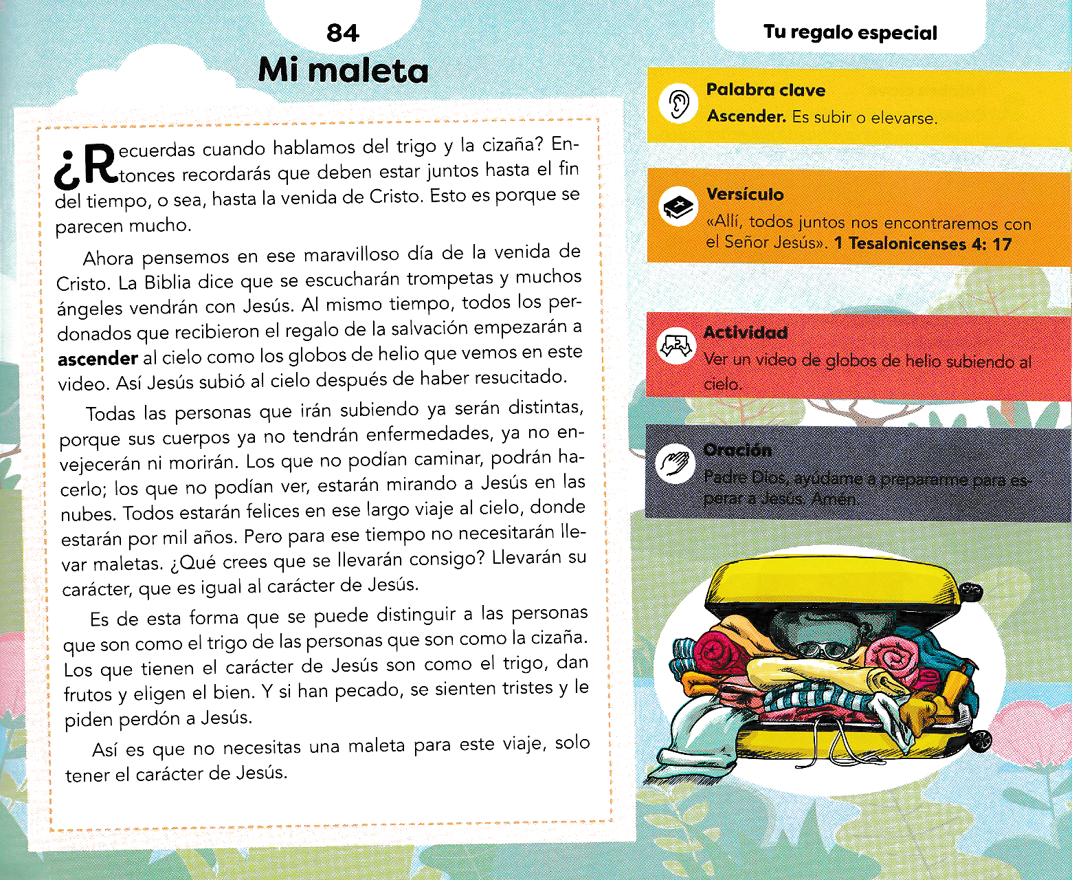 Página ilustrada del devocional