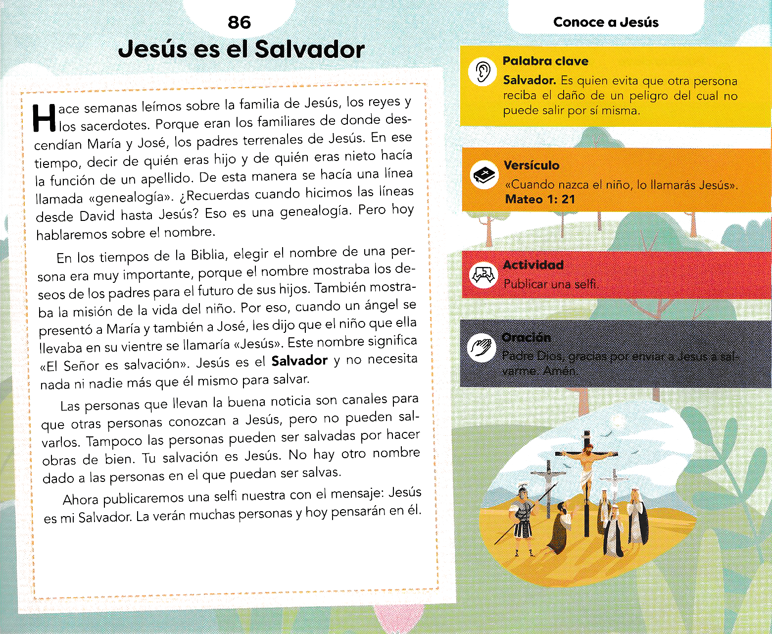 Página ilustrada del devocional