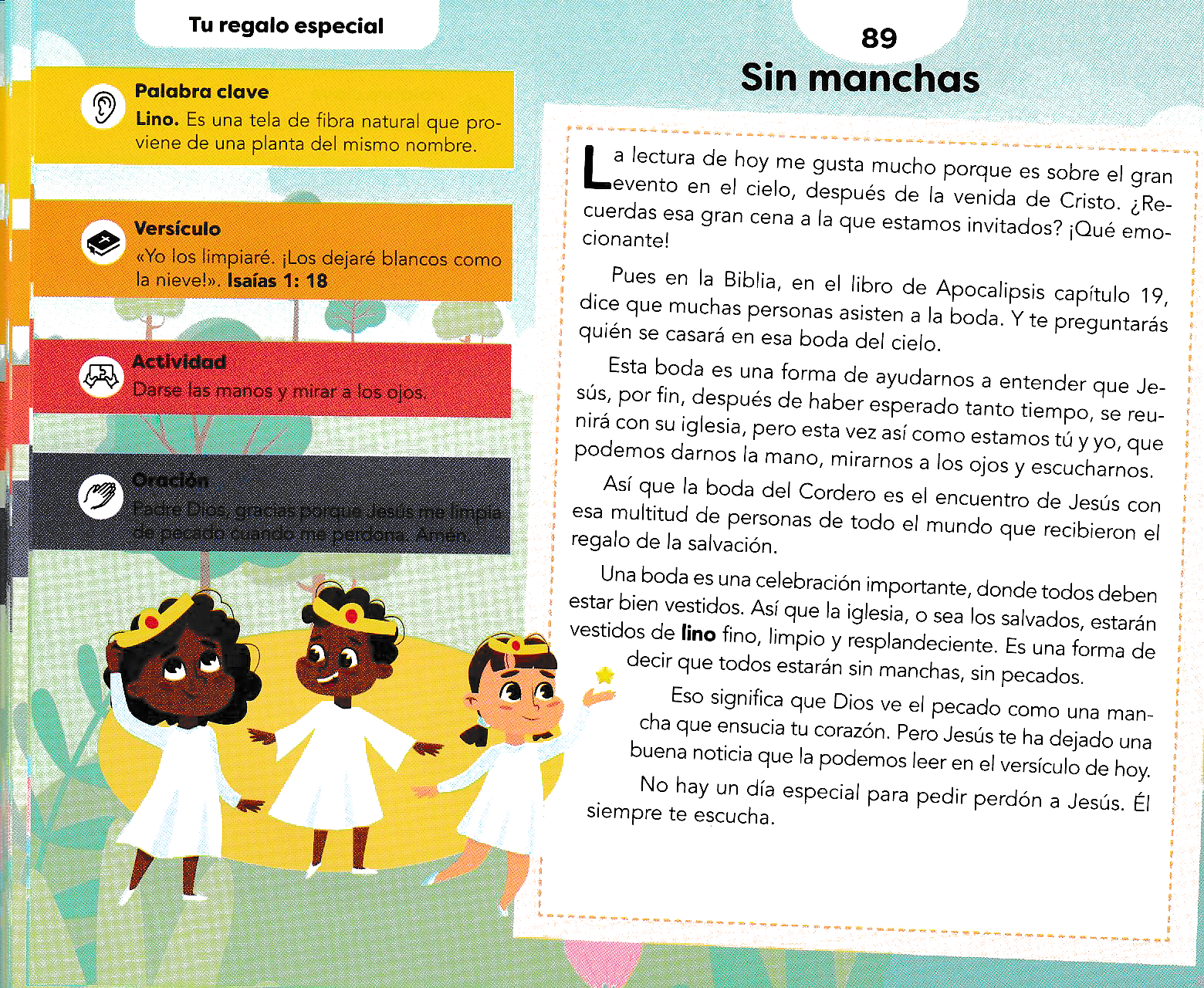 Página ilustrada del devocional