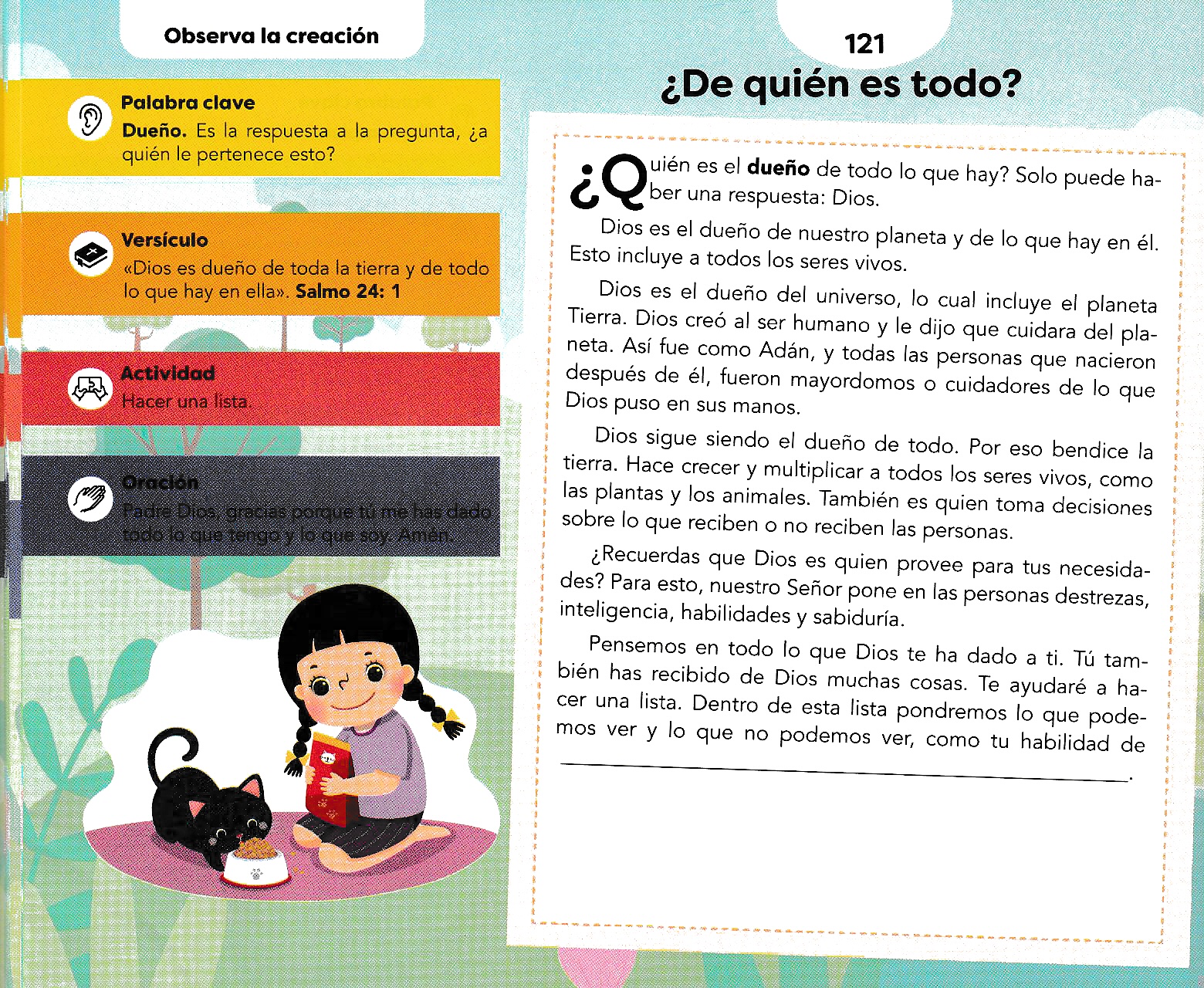 Página ilustrada del devocional