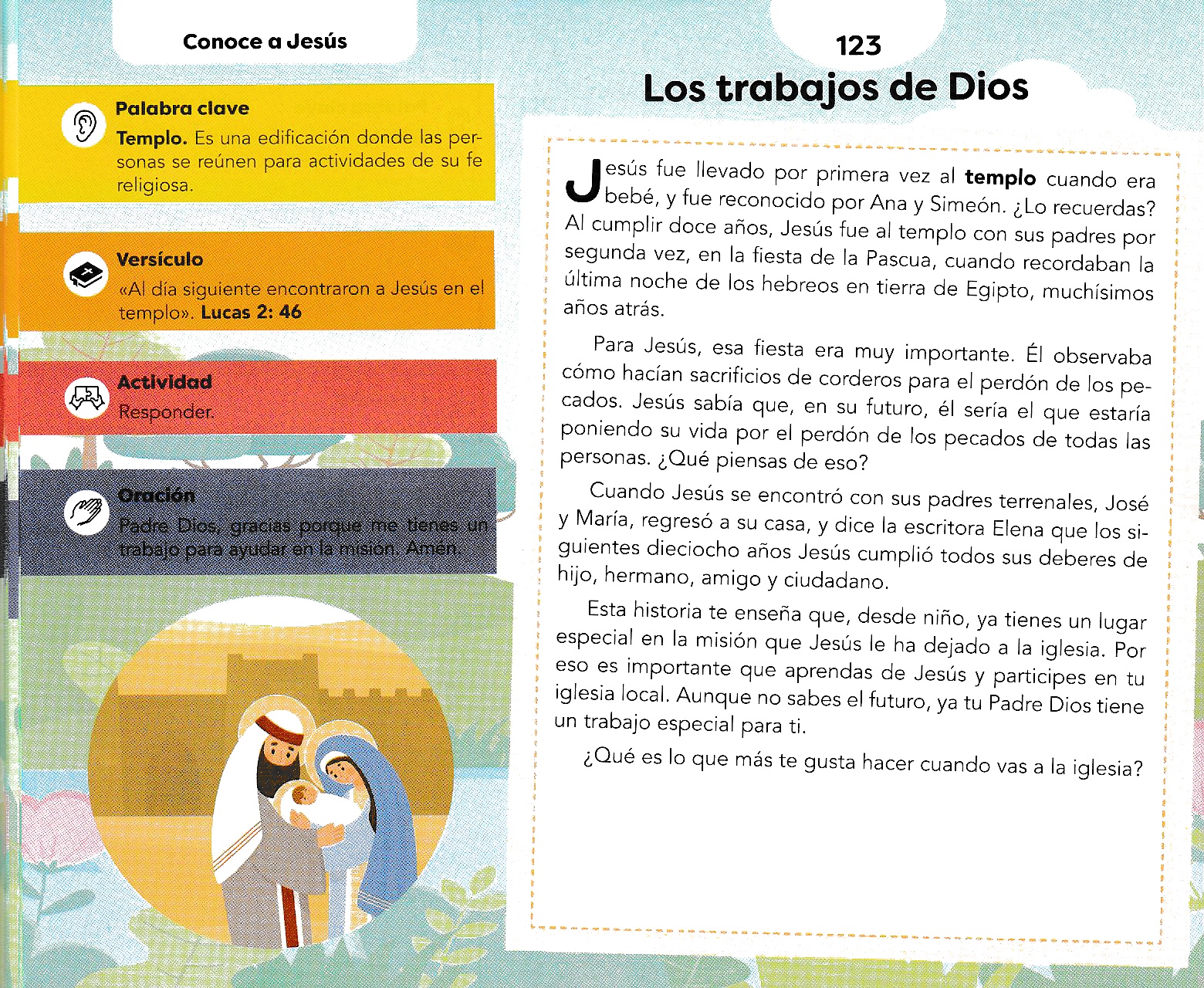 Página ilustrada del devocional
