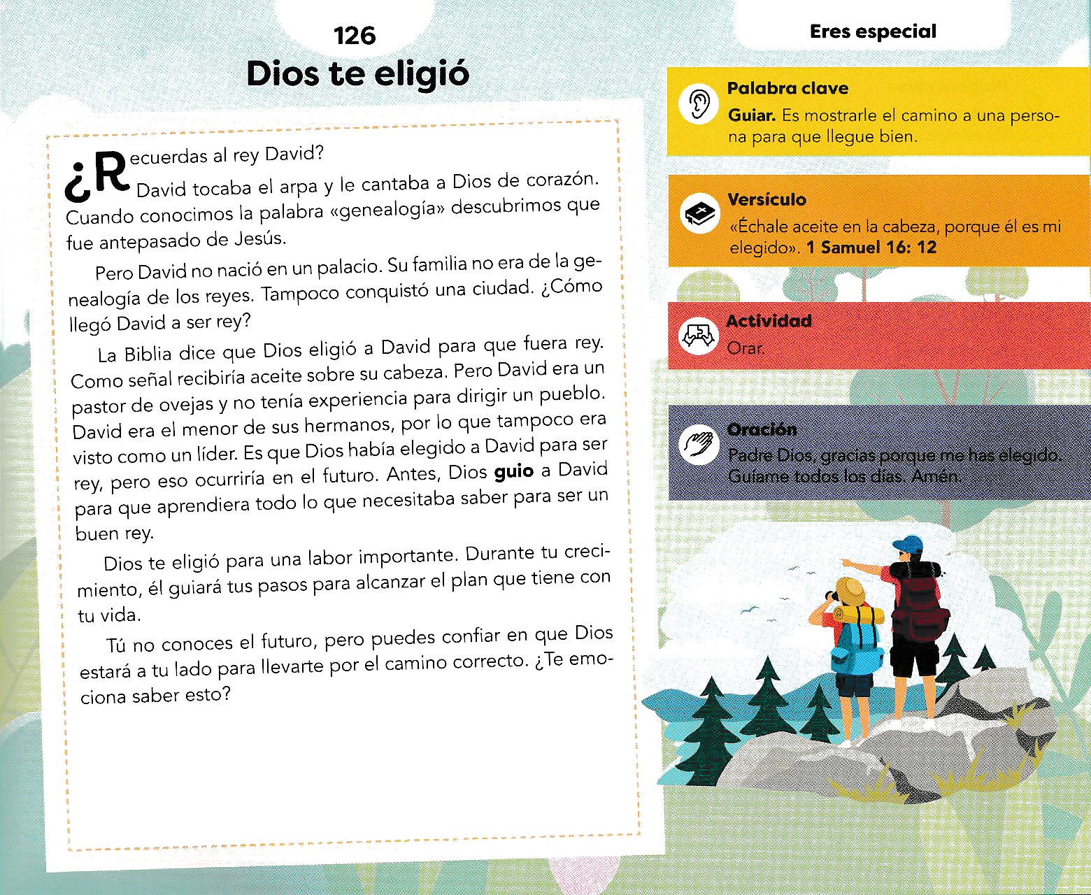 Página ilustrada del devocional