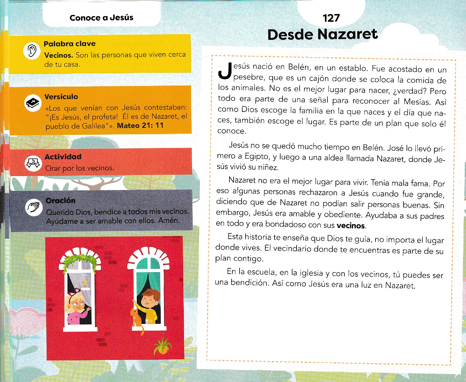Página ilustrada del devocional