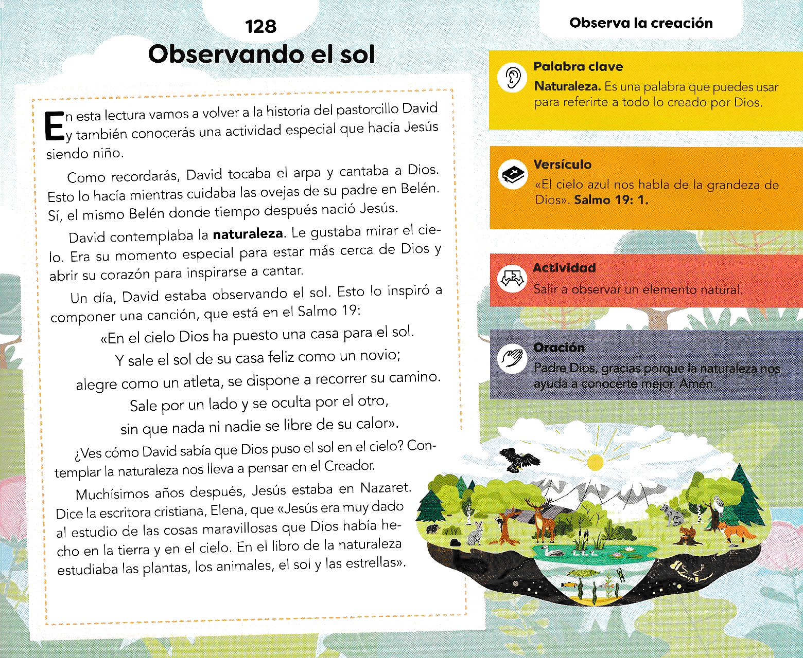 Página ilustrada del devocional