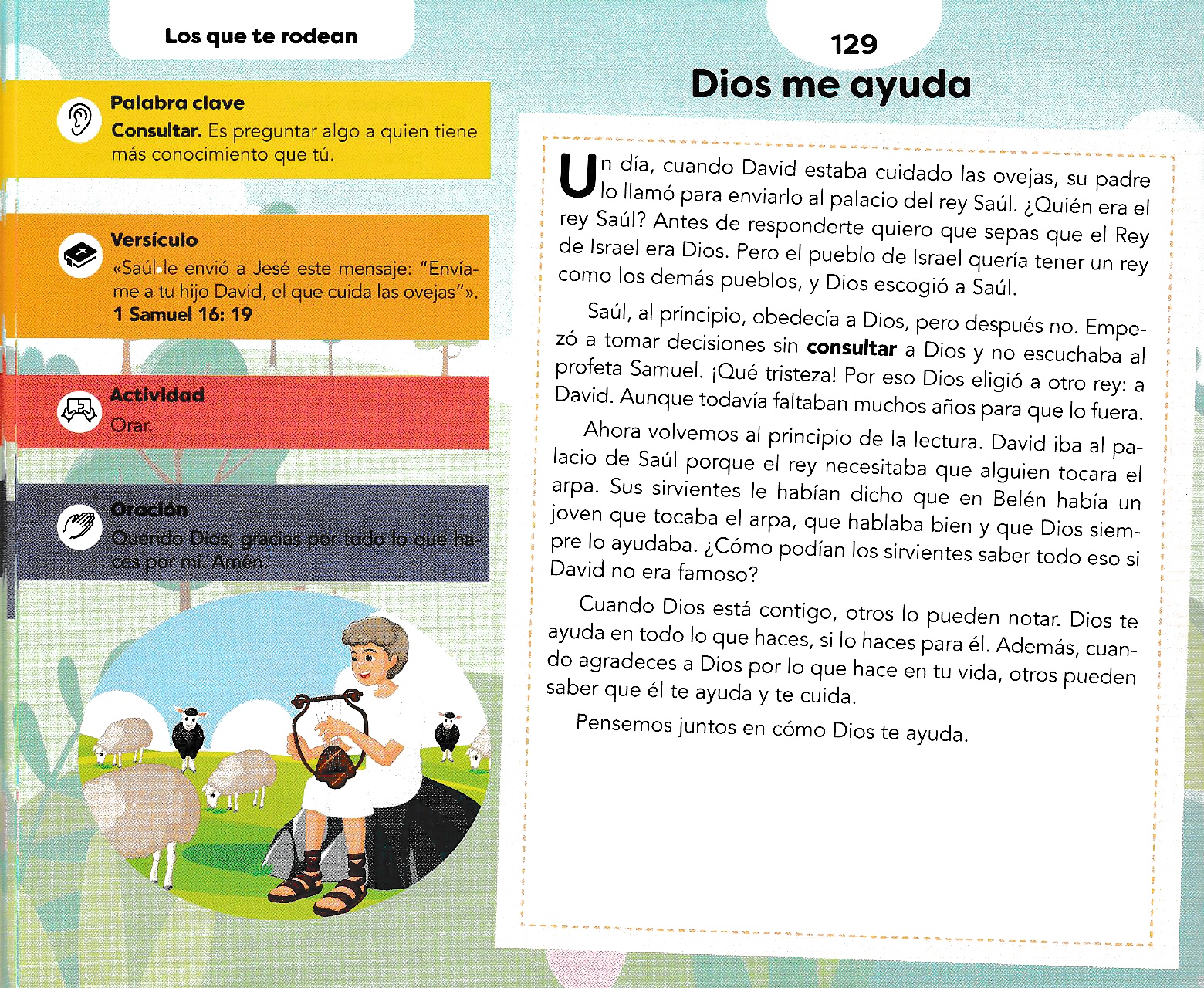 Página ilustrada del devocional