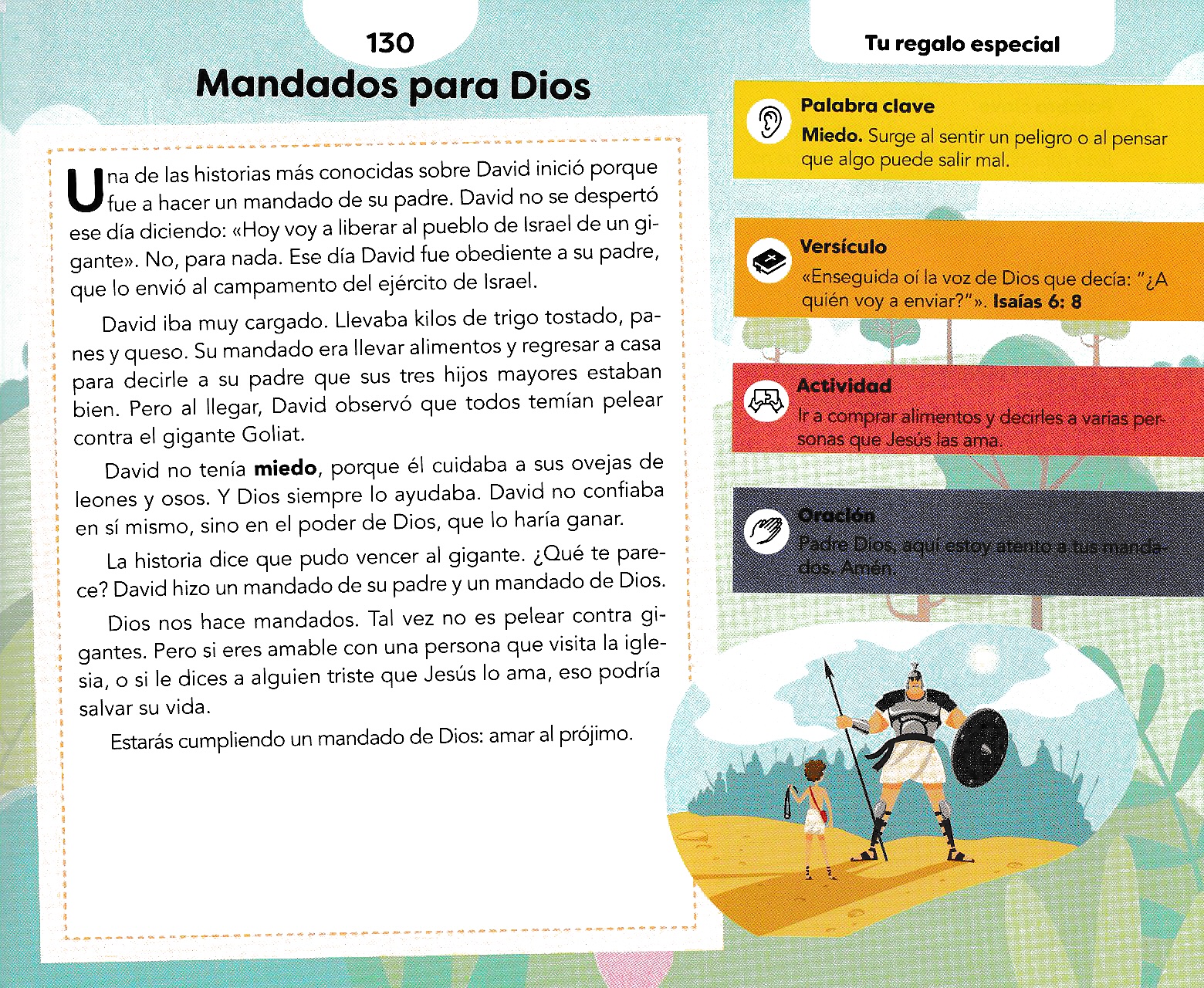 Página ilustrada del devocional