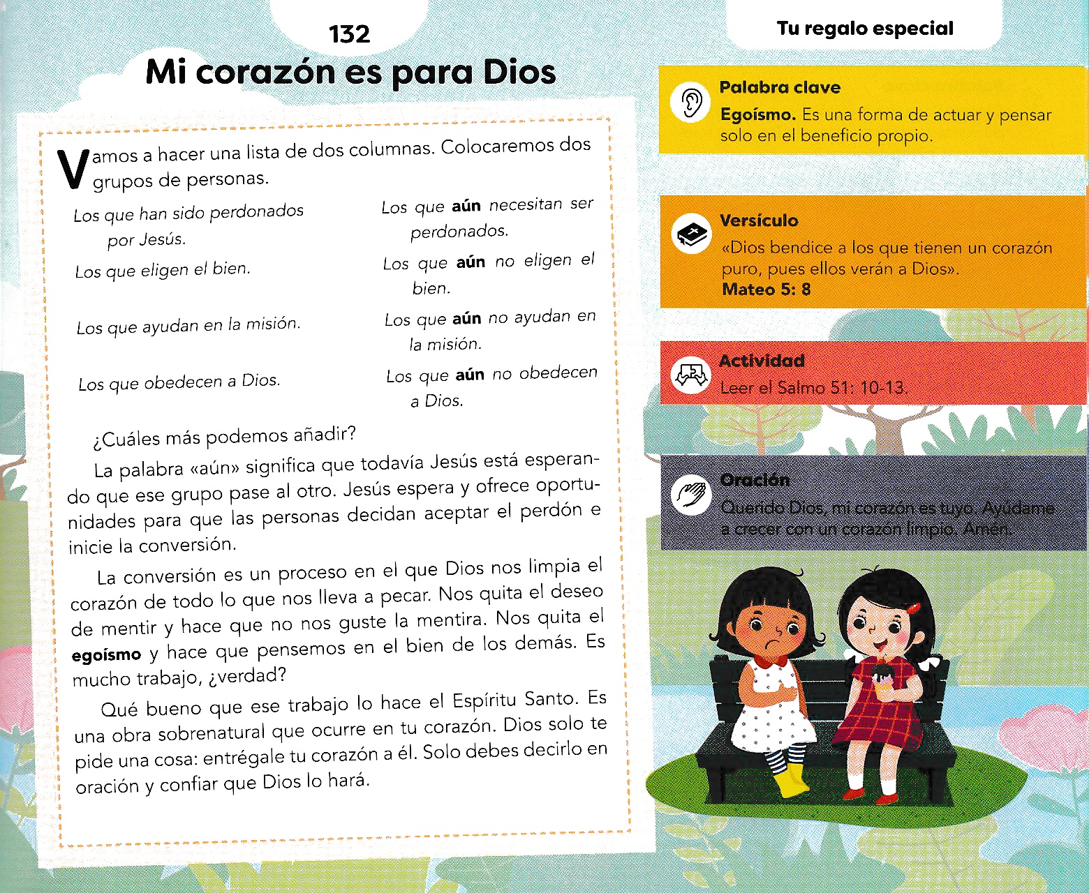 Página ilustrada del devocional