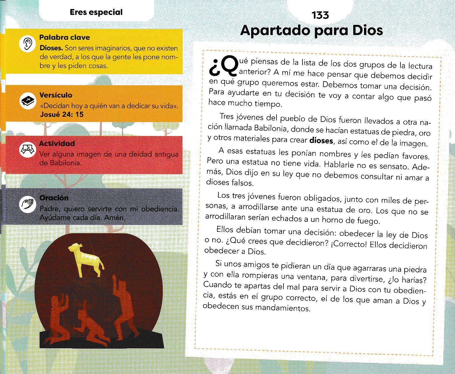 Página ilustrada del devocional