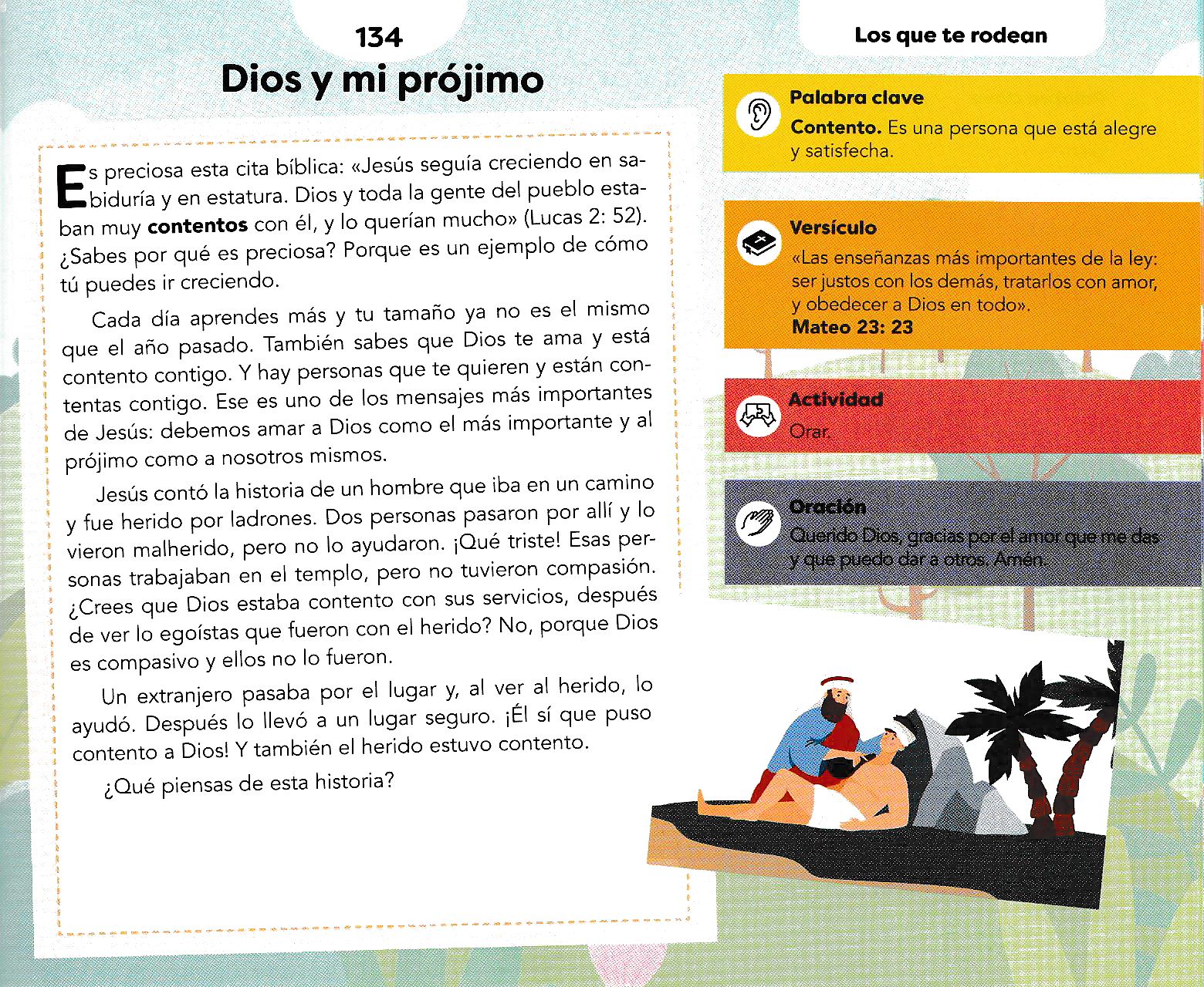Página ilustrada del devocional
