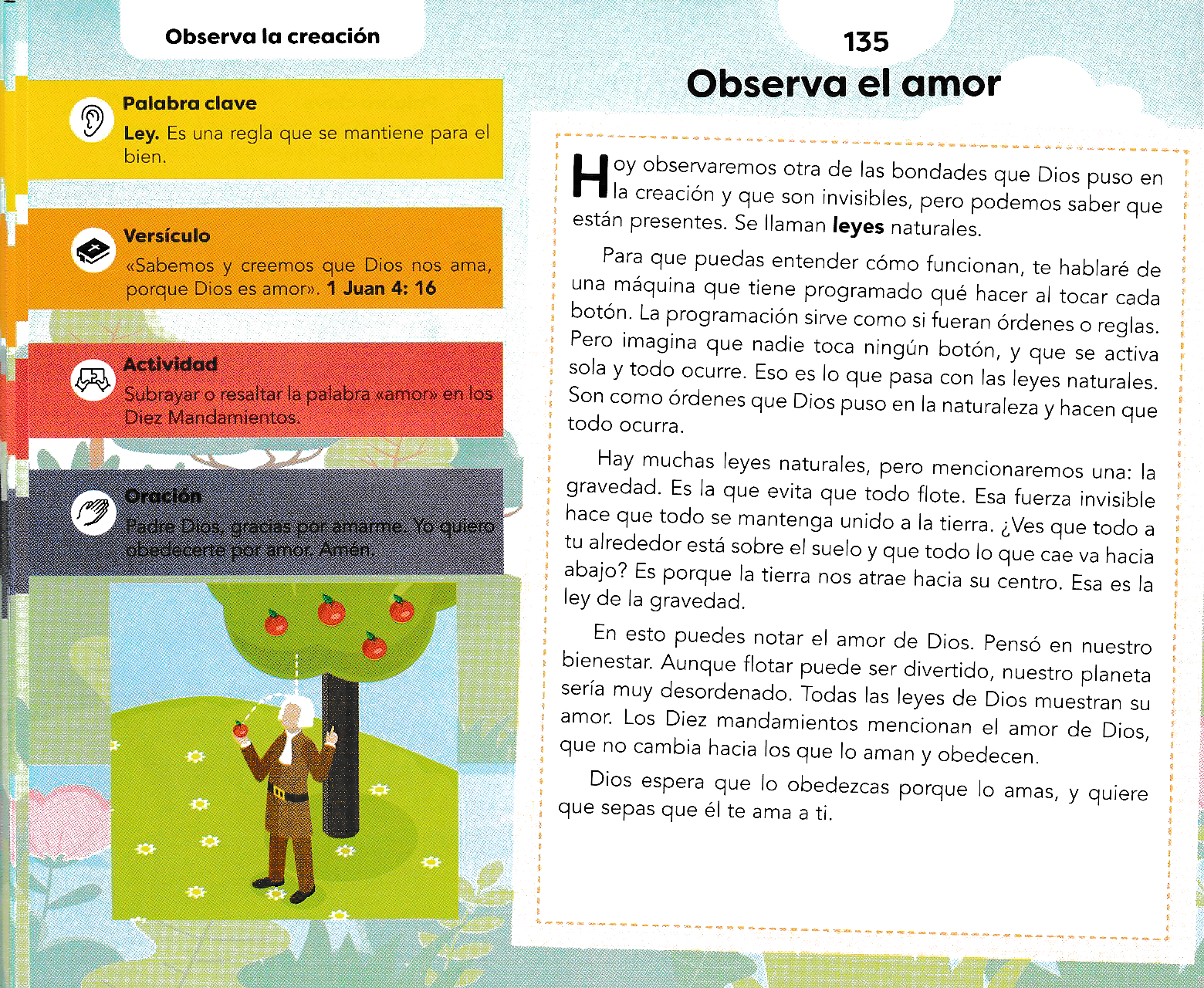 Página ilustrada del devocional