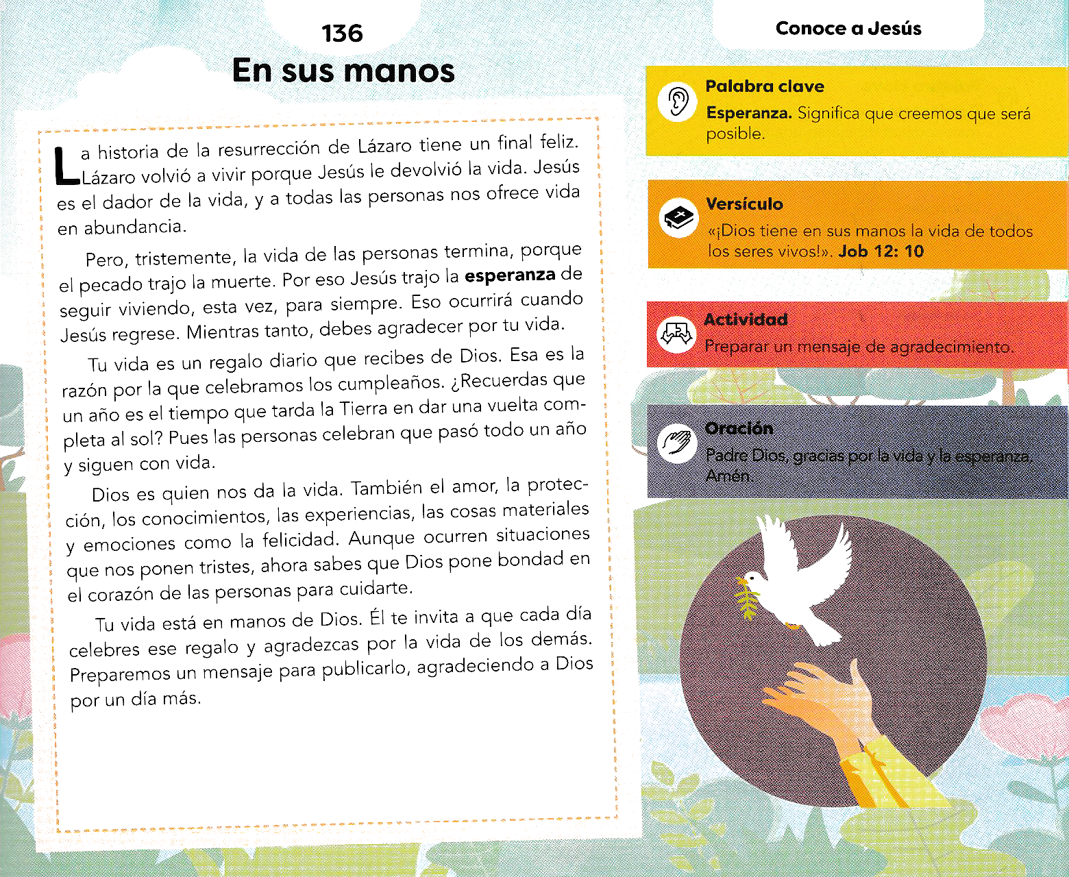 Página ilustrada del devocional