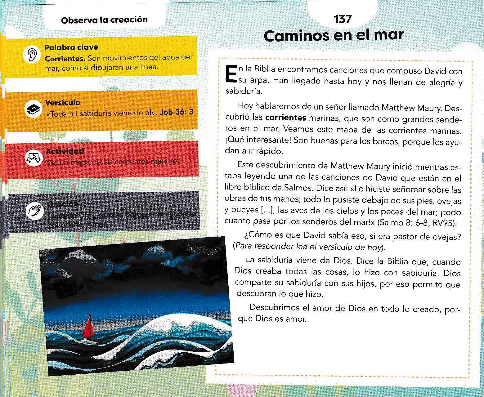 Página ilustrada del devocional