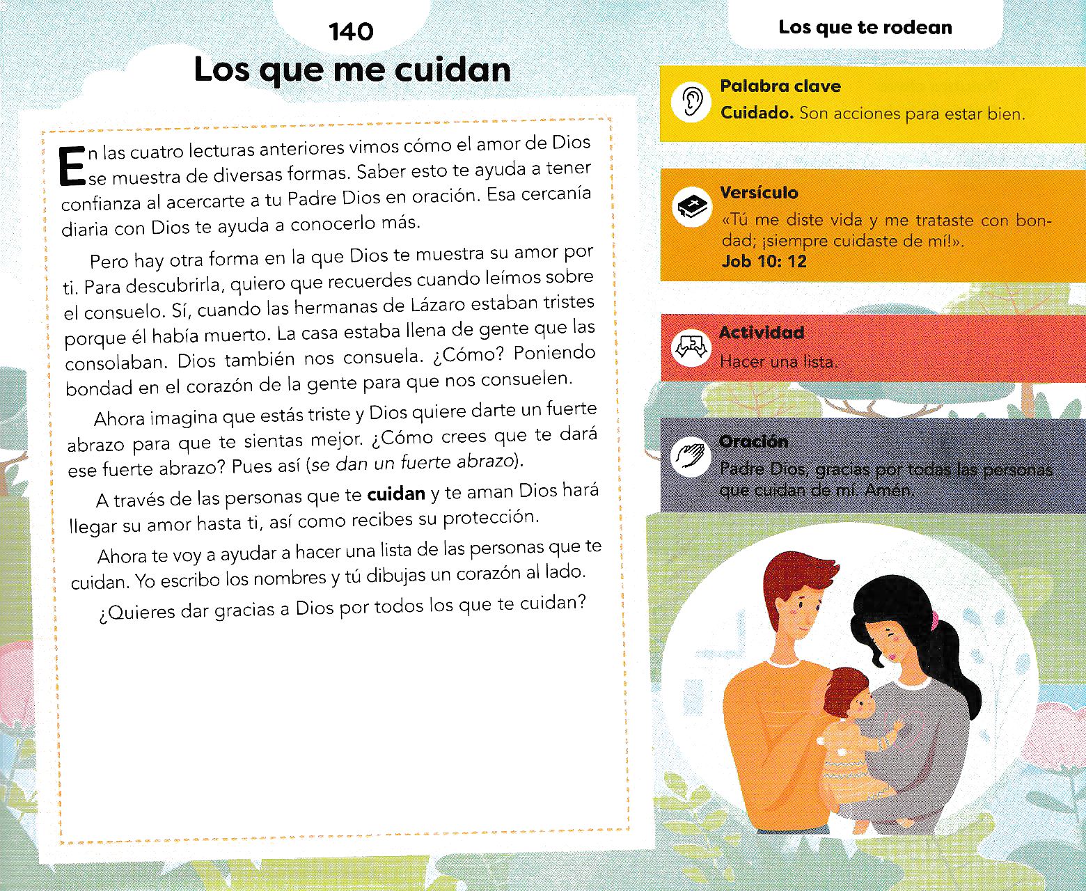 Página ilustrada del devocional