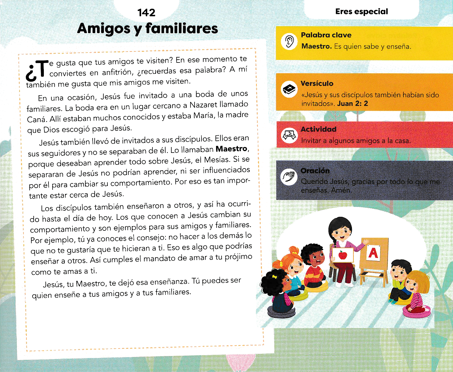 Página ilustrada del devocional