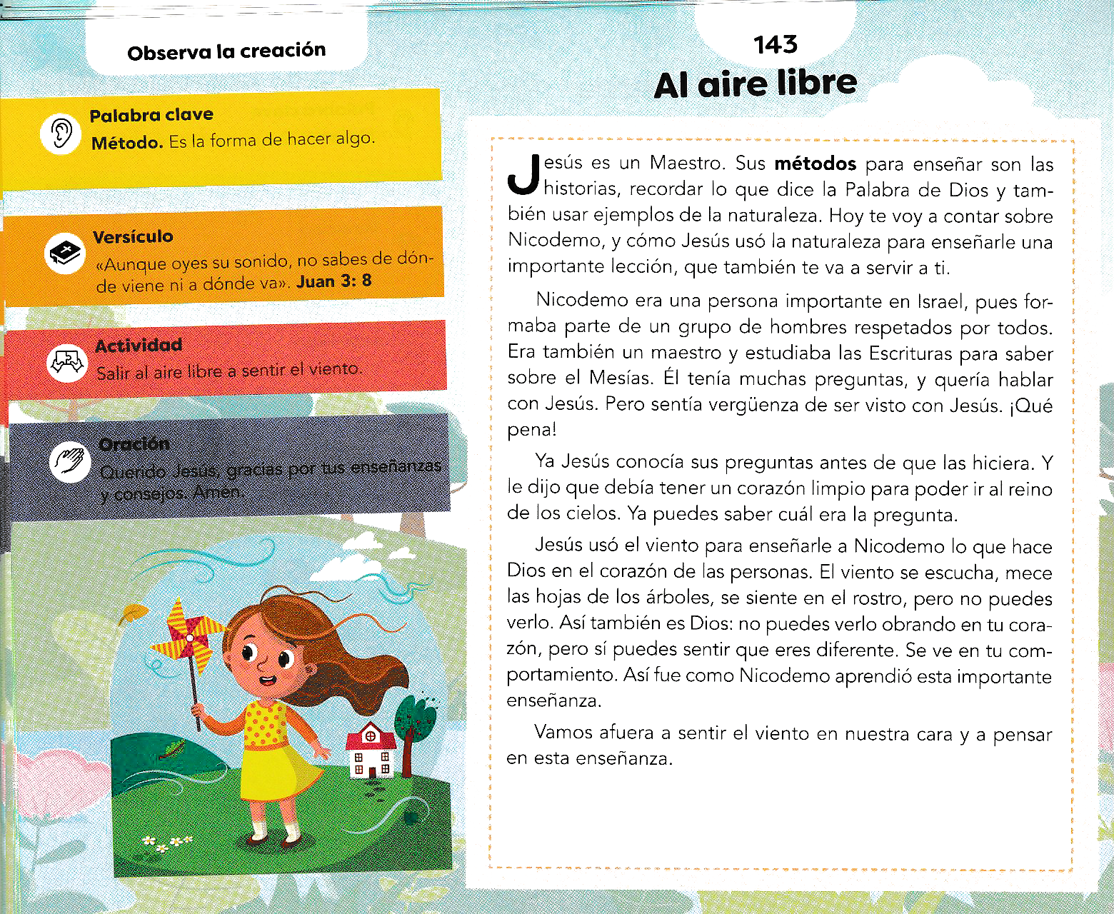 Página ilustrada del devocional