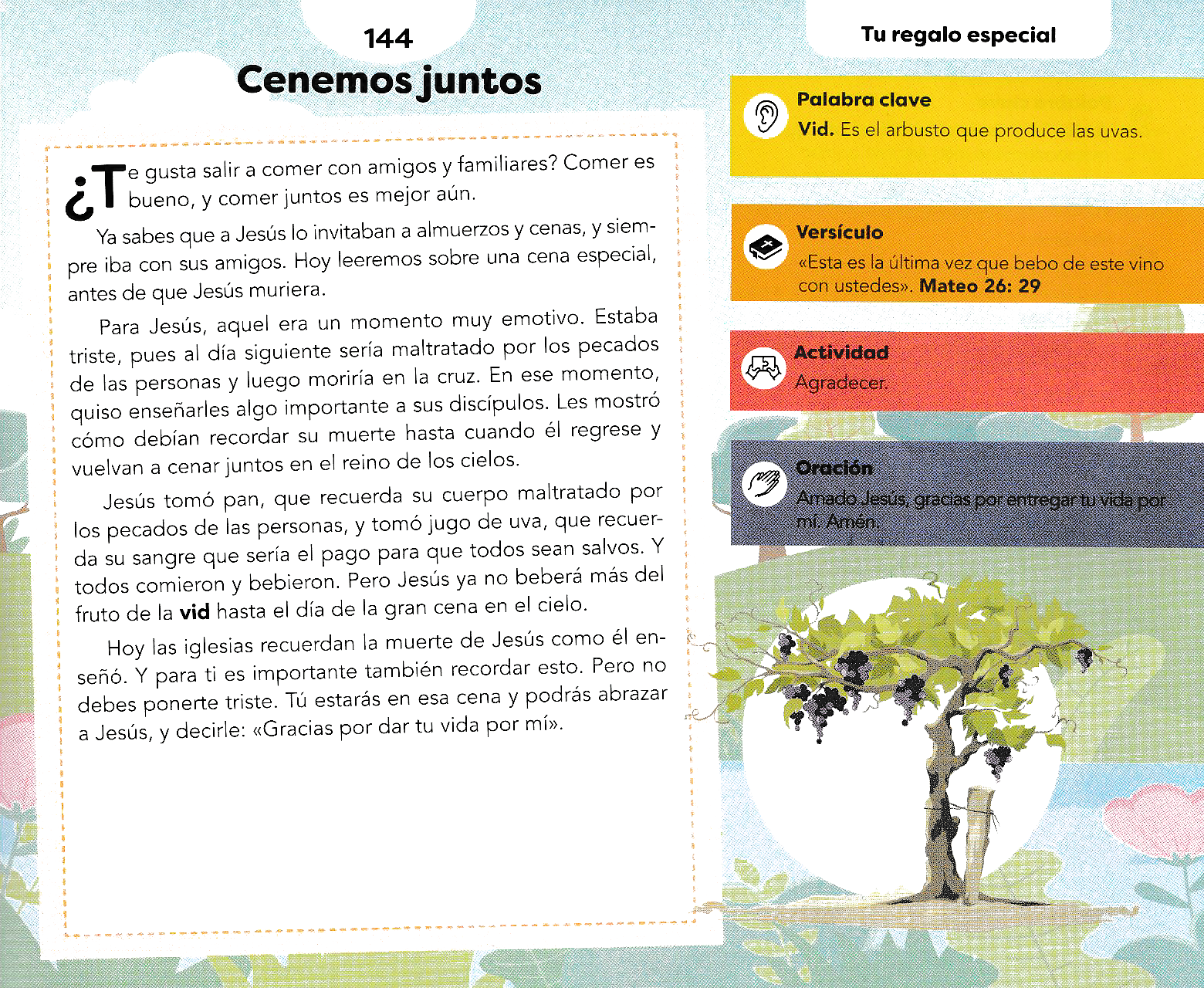 Página ilustrada del devocional
