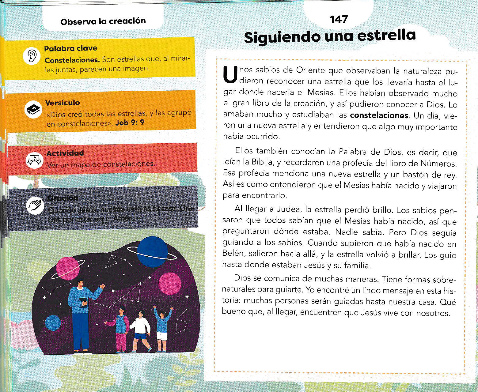 Página ilustrada del devocional